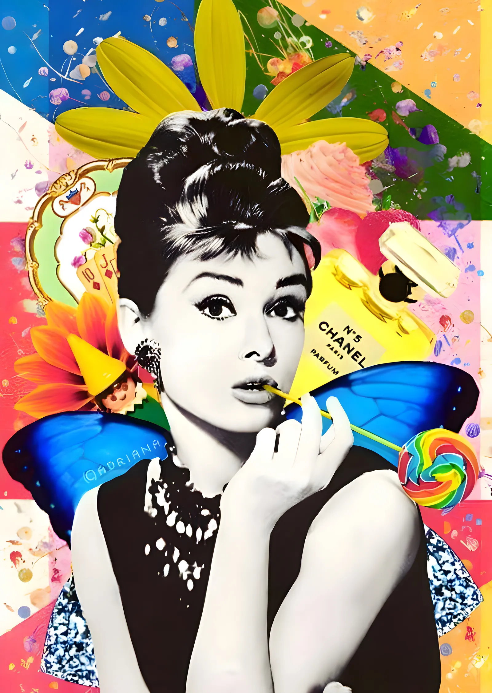 Audrey Hepburn: Kelebek Düşleri metal tablo