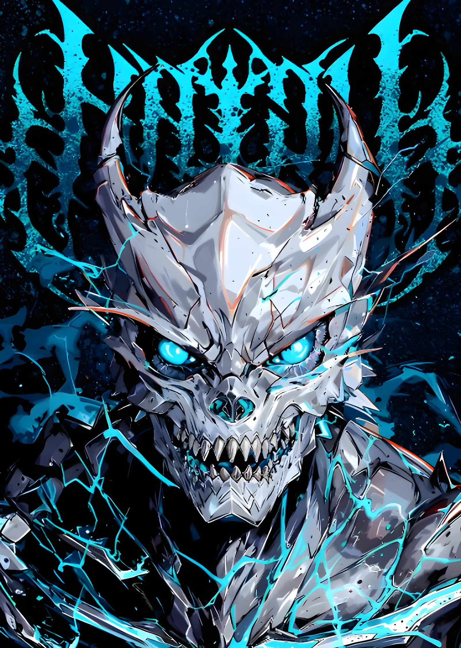 Kaiju No 8 Demon metal tablo