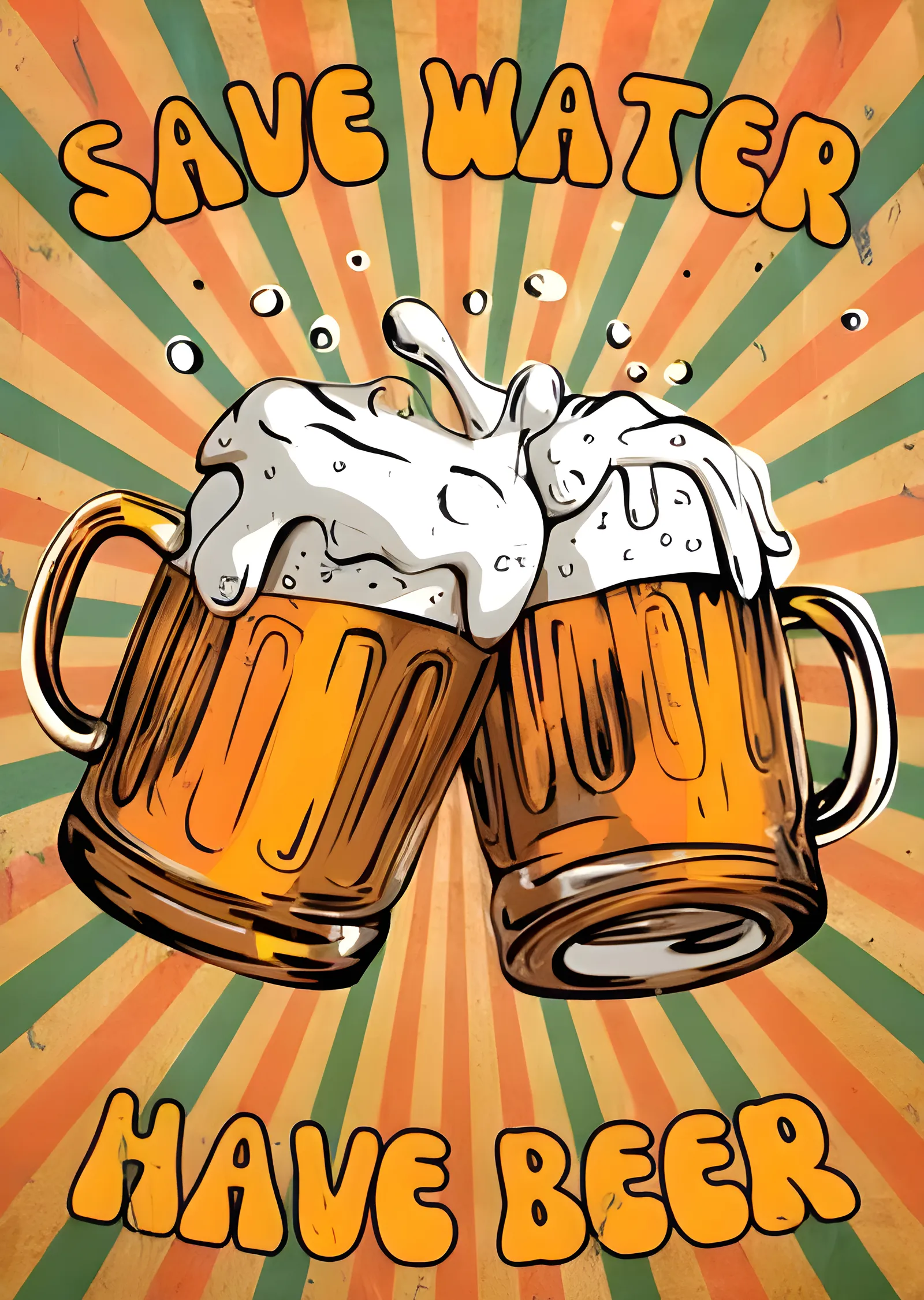 Save Water Have Beer metal tablo