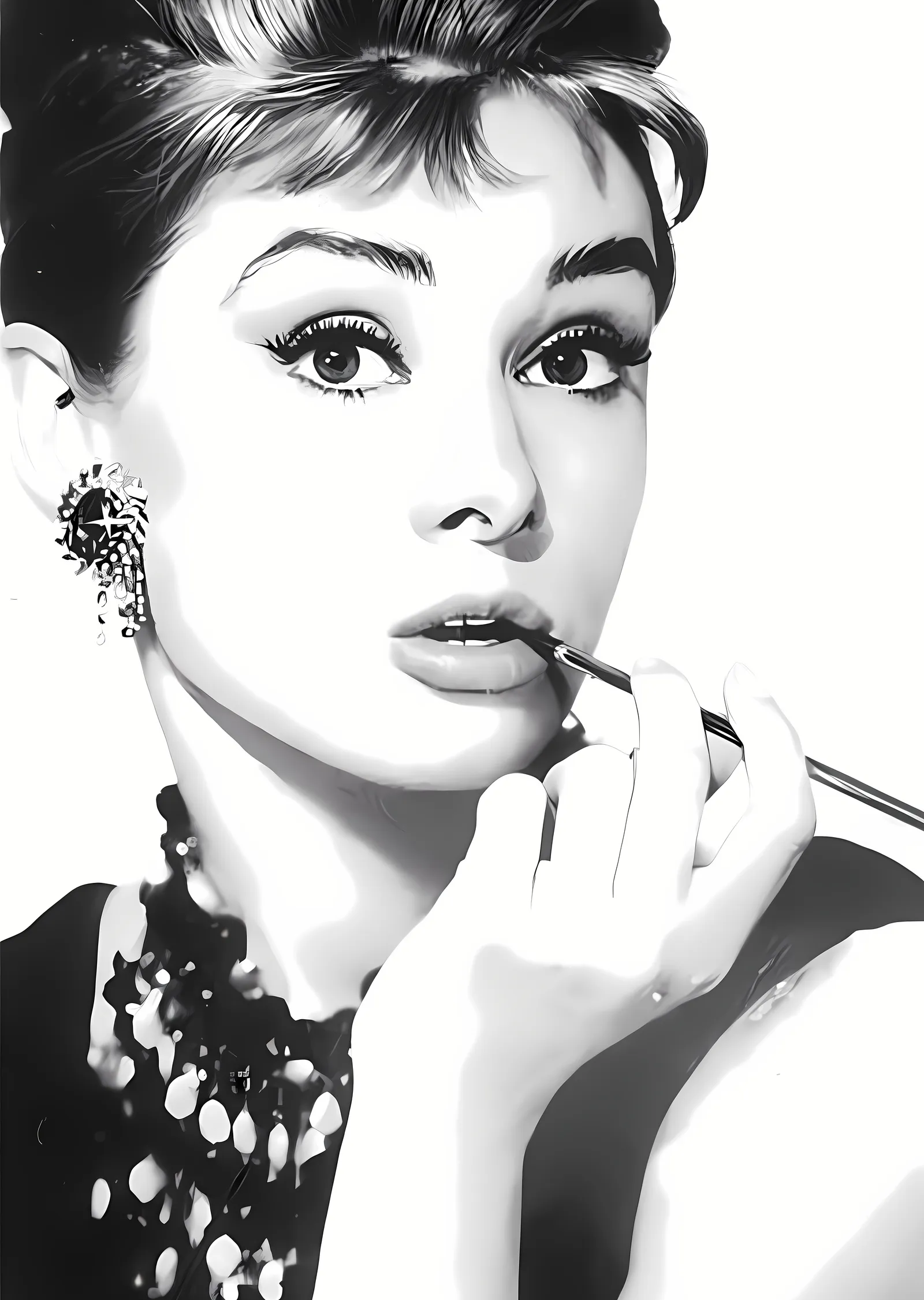 Audrey Hepburn: Zamansız Zarafet metal tablo