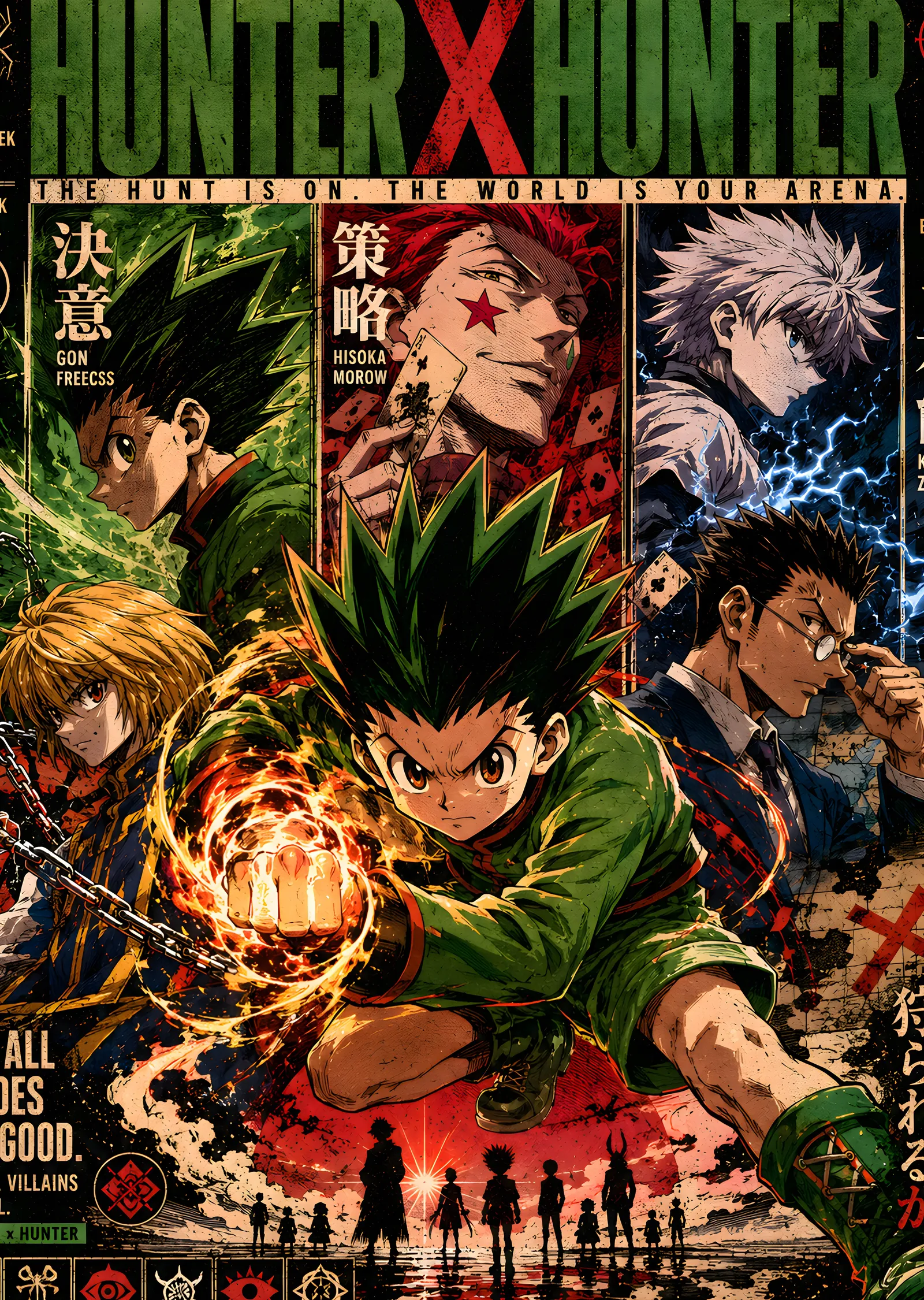 Hunter x Hunter: Gon, Killua ve Arkadaşları metal tablo