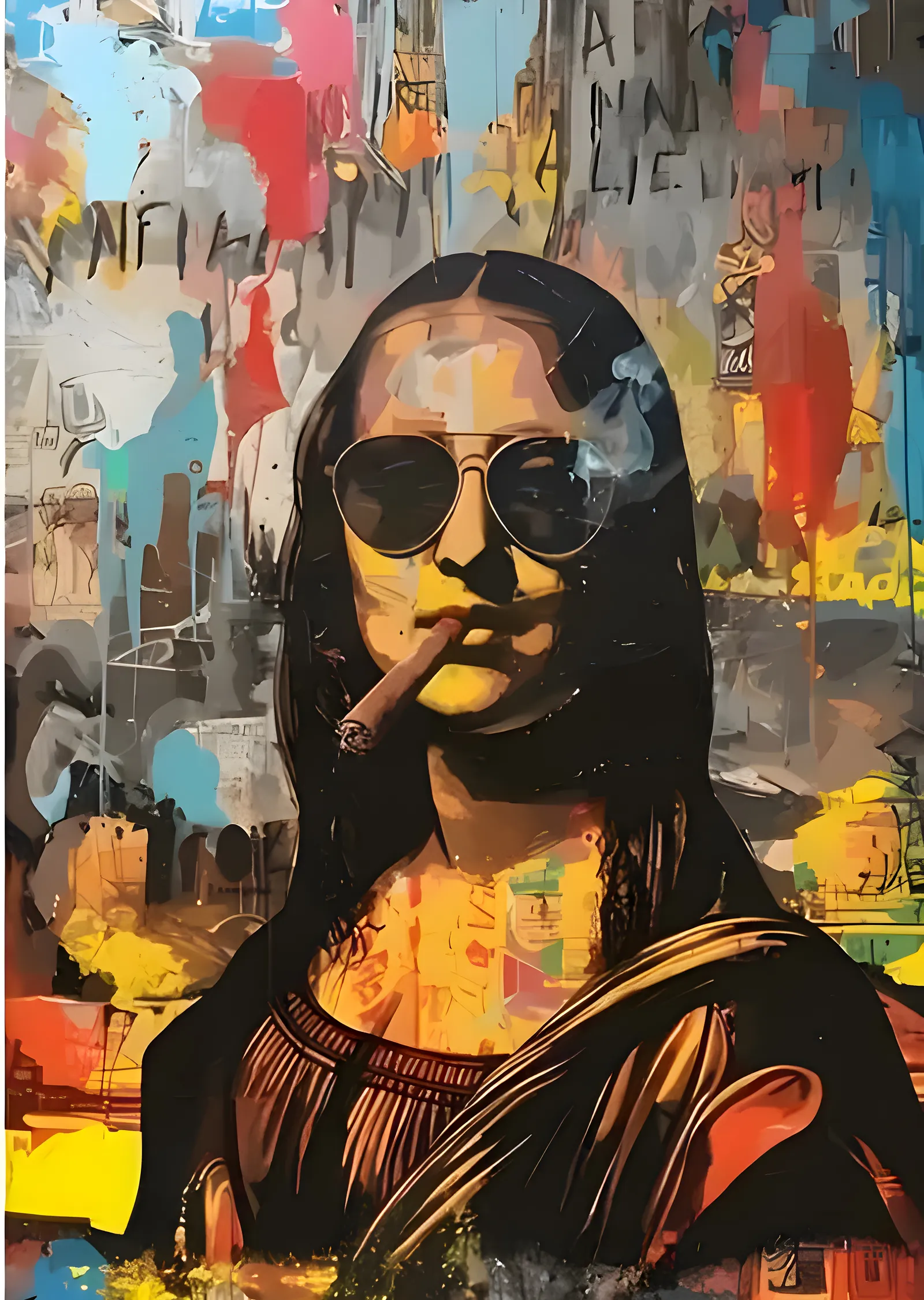 Mona Lisa: Pop Kültür Yorumu metal tablo