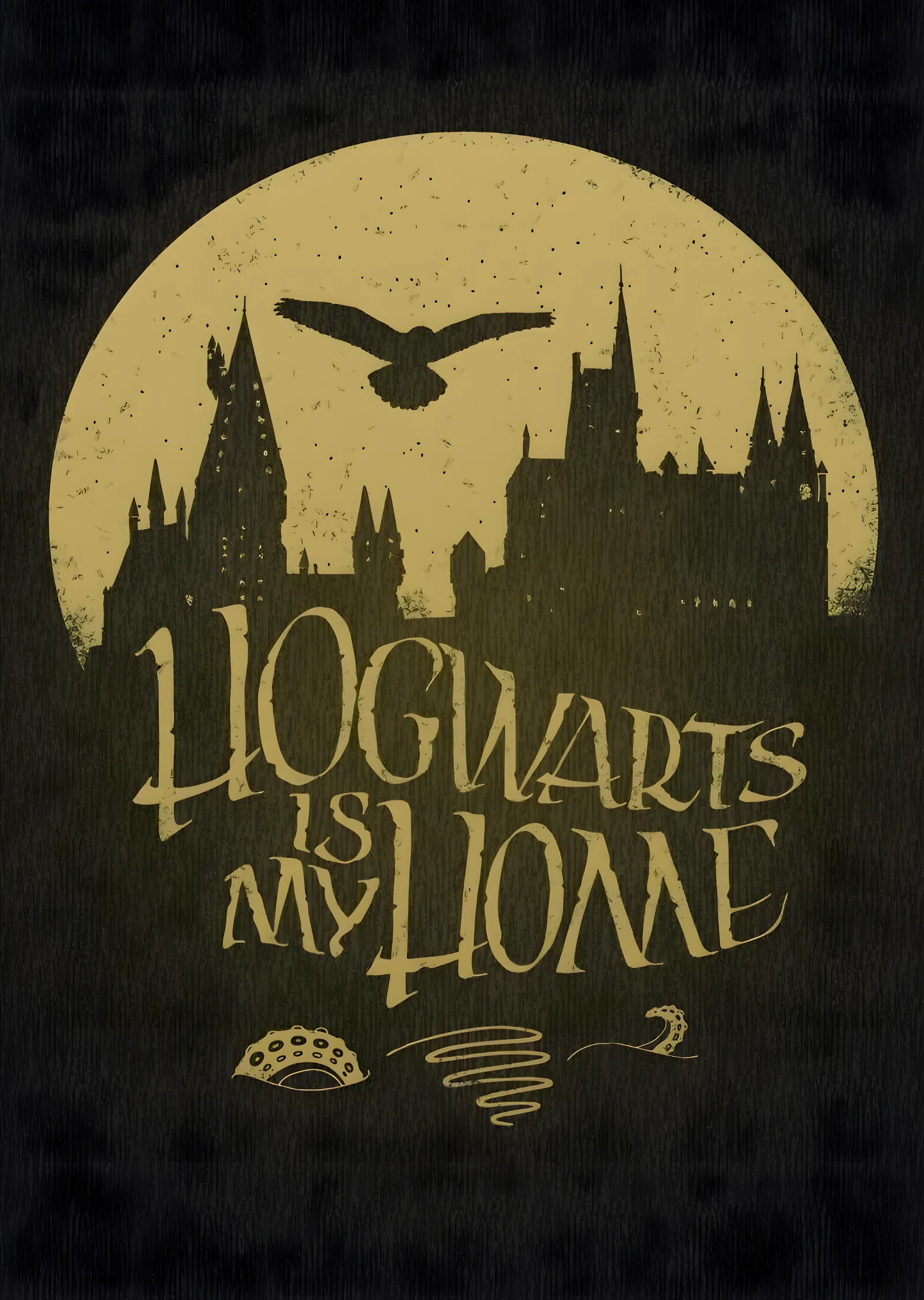 Hogwarts: Benim Evim metal tablo