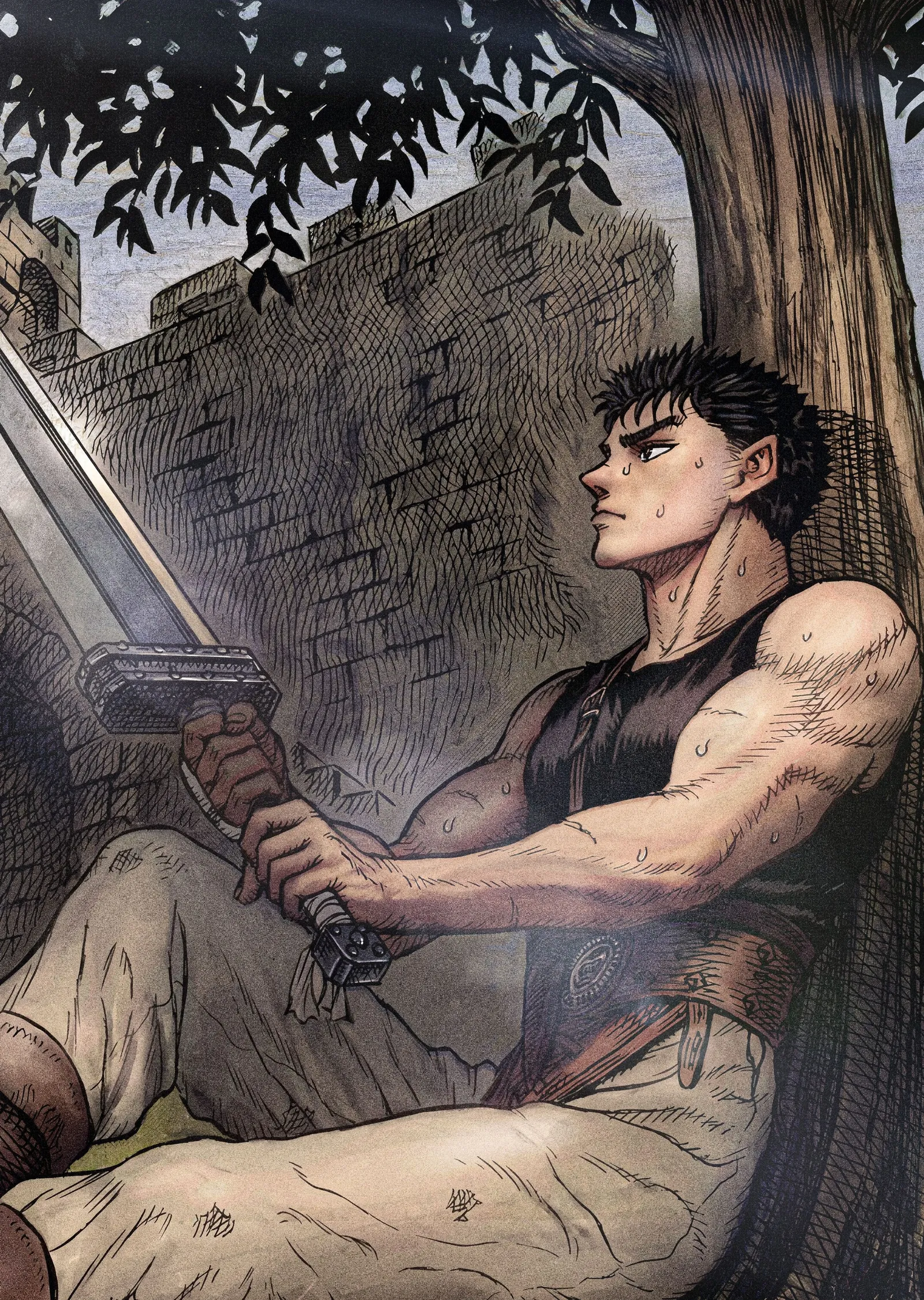 Berserk Kahramanı Guts - Ağır Kılıçlı Savaşçı metal tablo