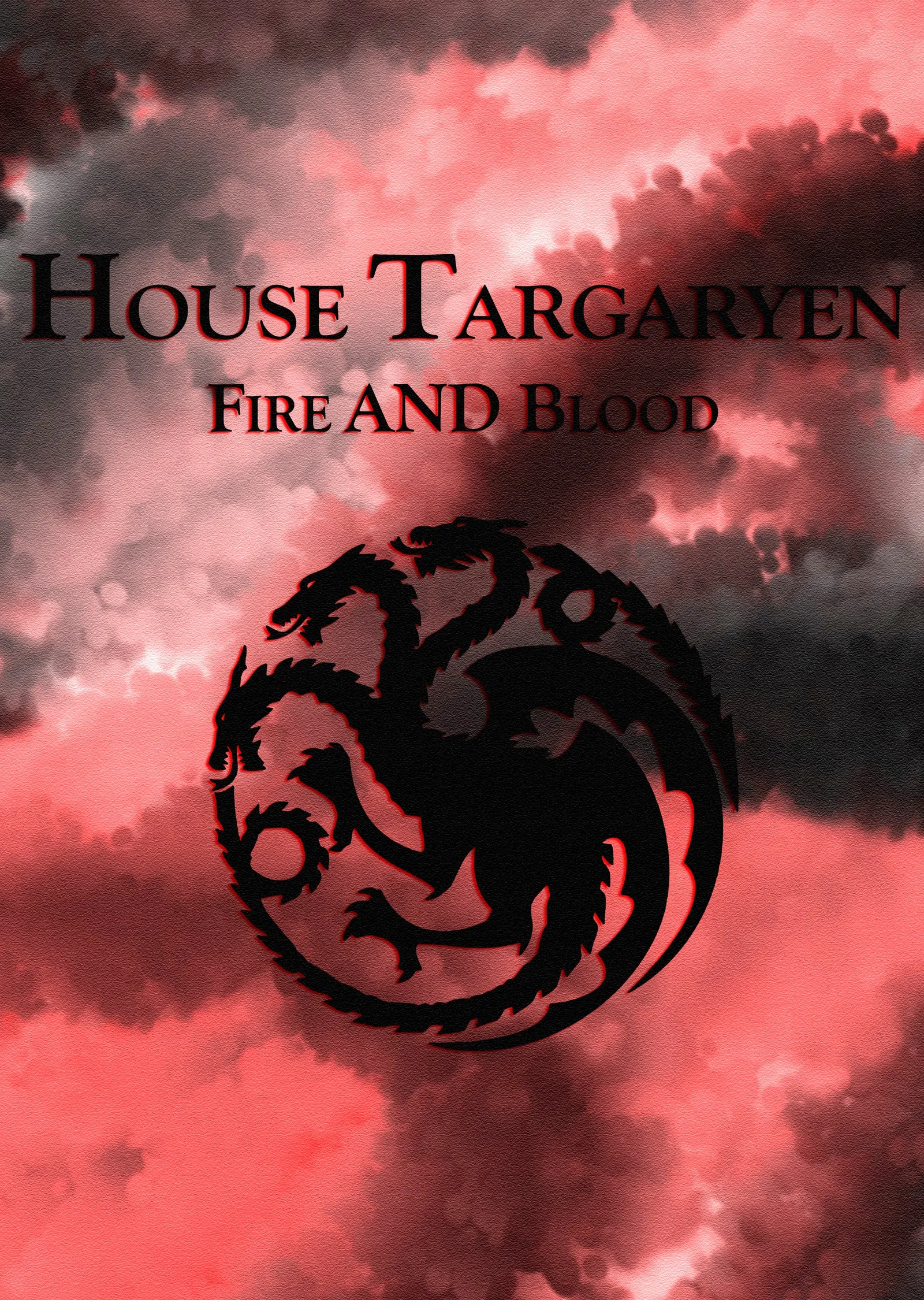 House Targaryen: Fire and Blood metal tablo