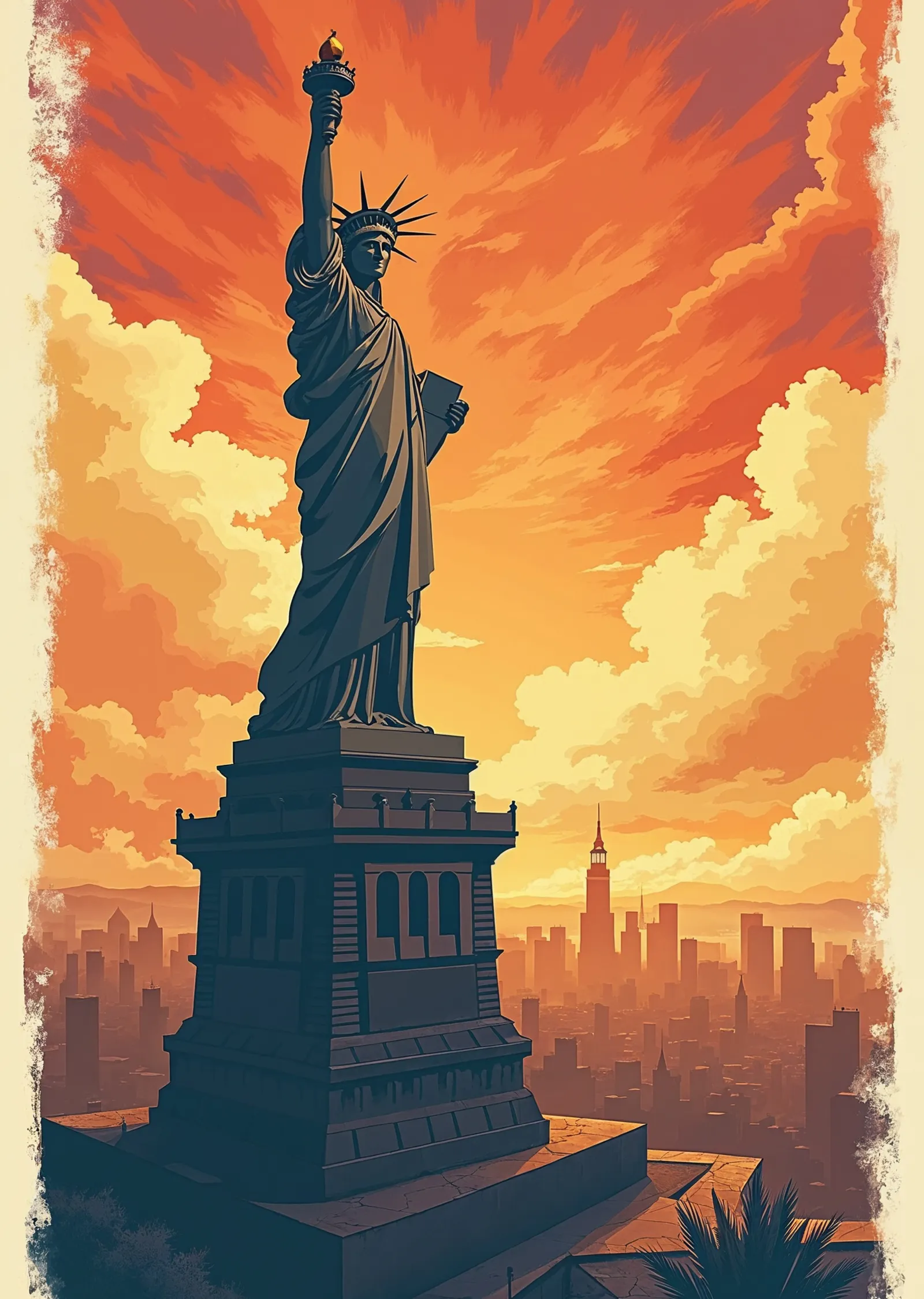 Özgürlük Anıtı: New York'un Simgesi metal tablo