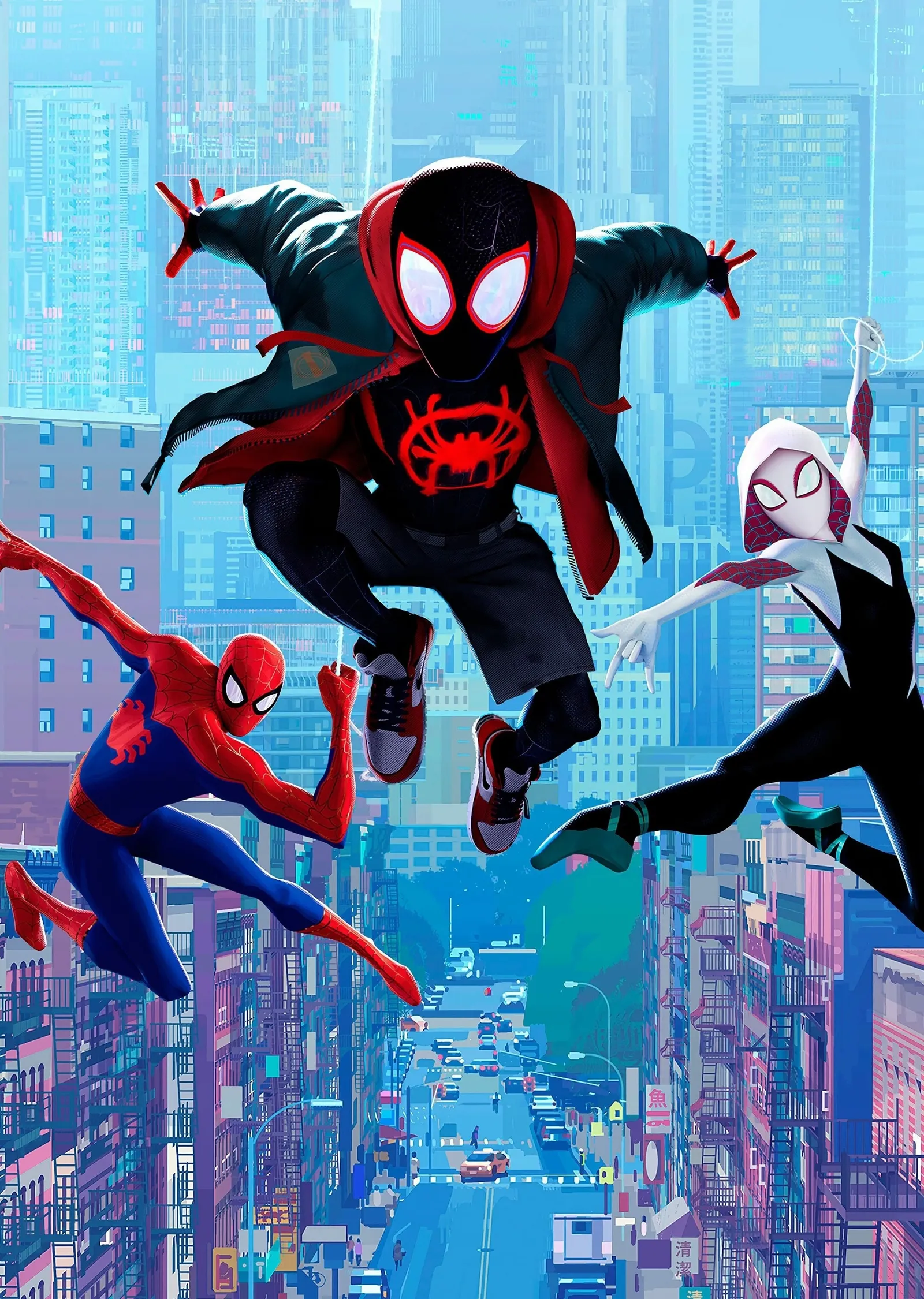 Spider-Man: Into the Spider-Verse - Üç Örümcek Adam metal tablo