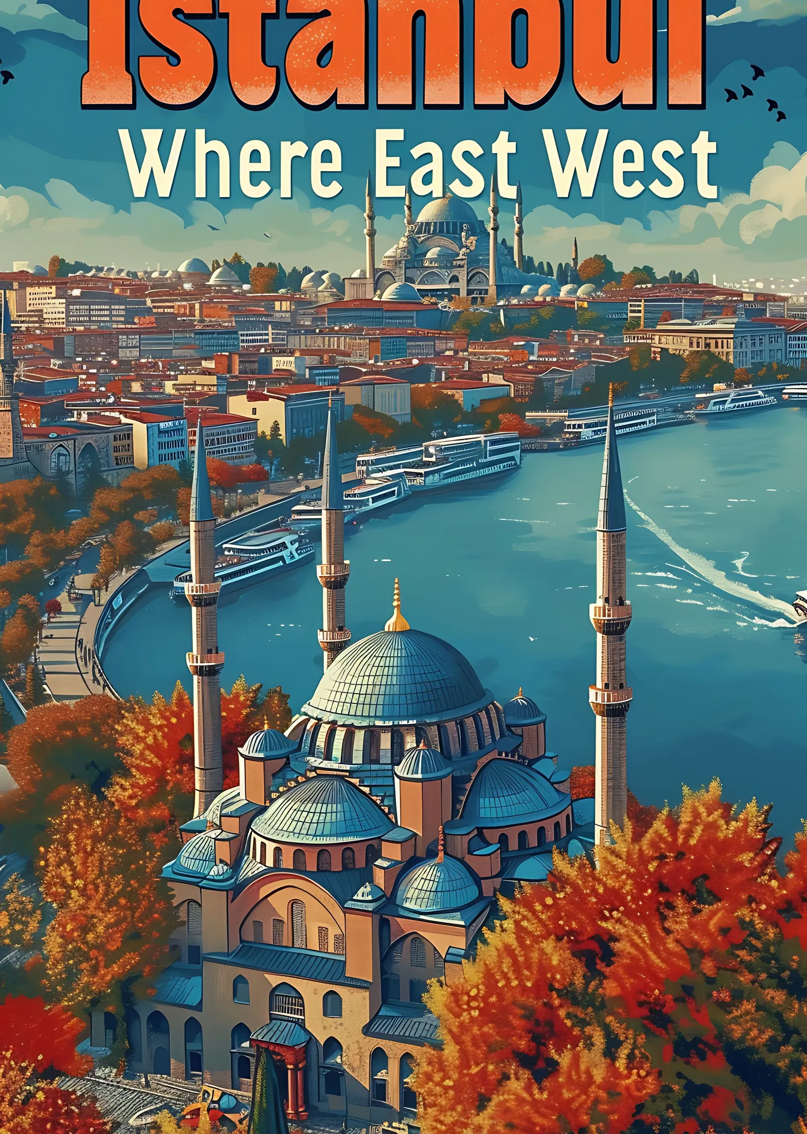 İstanbul metal tablo