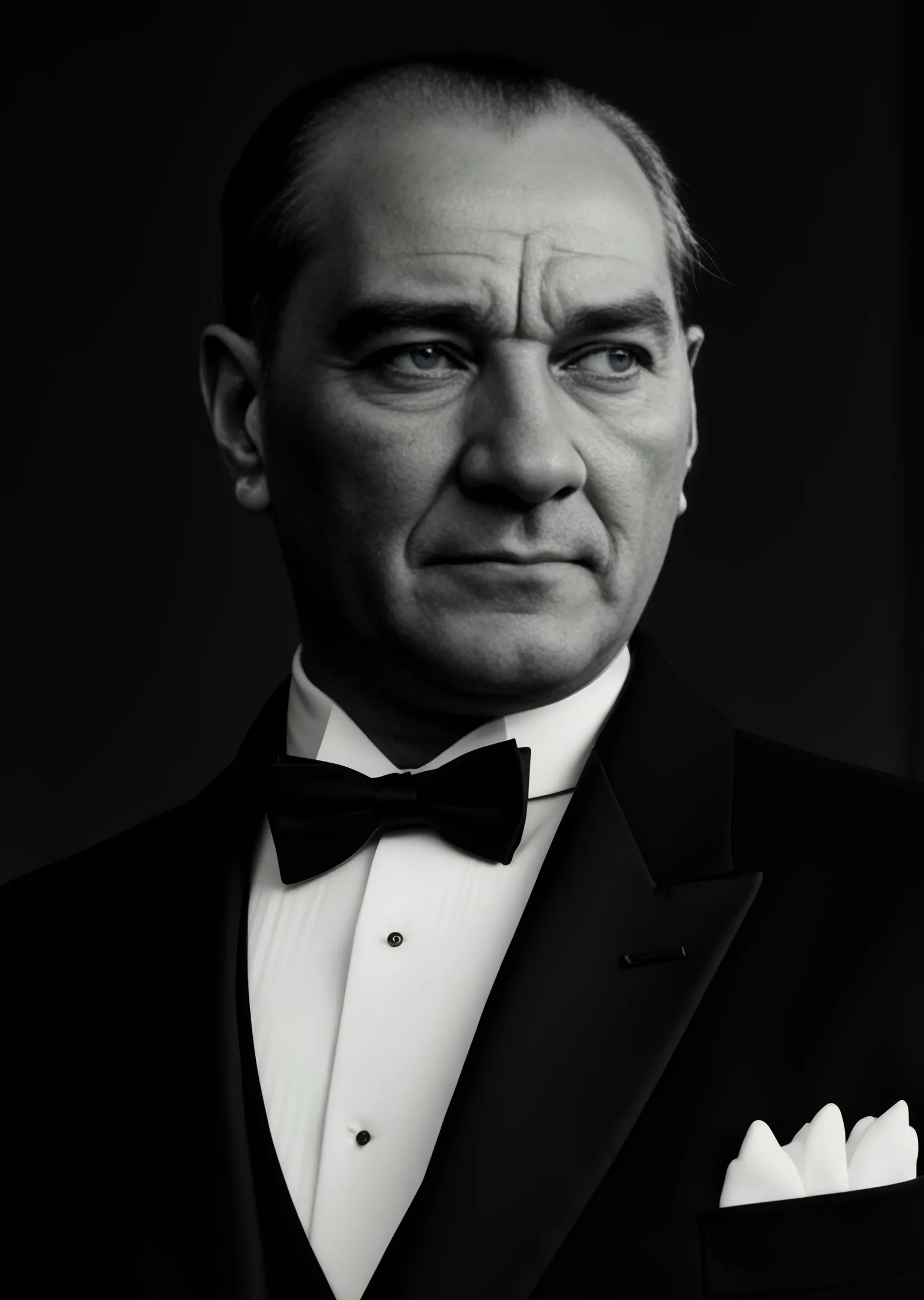 Atatürk: Smokinli Modern Portre metal tablo