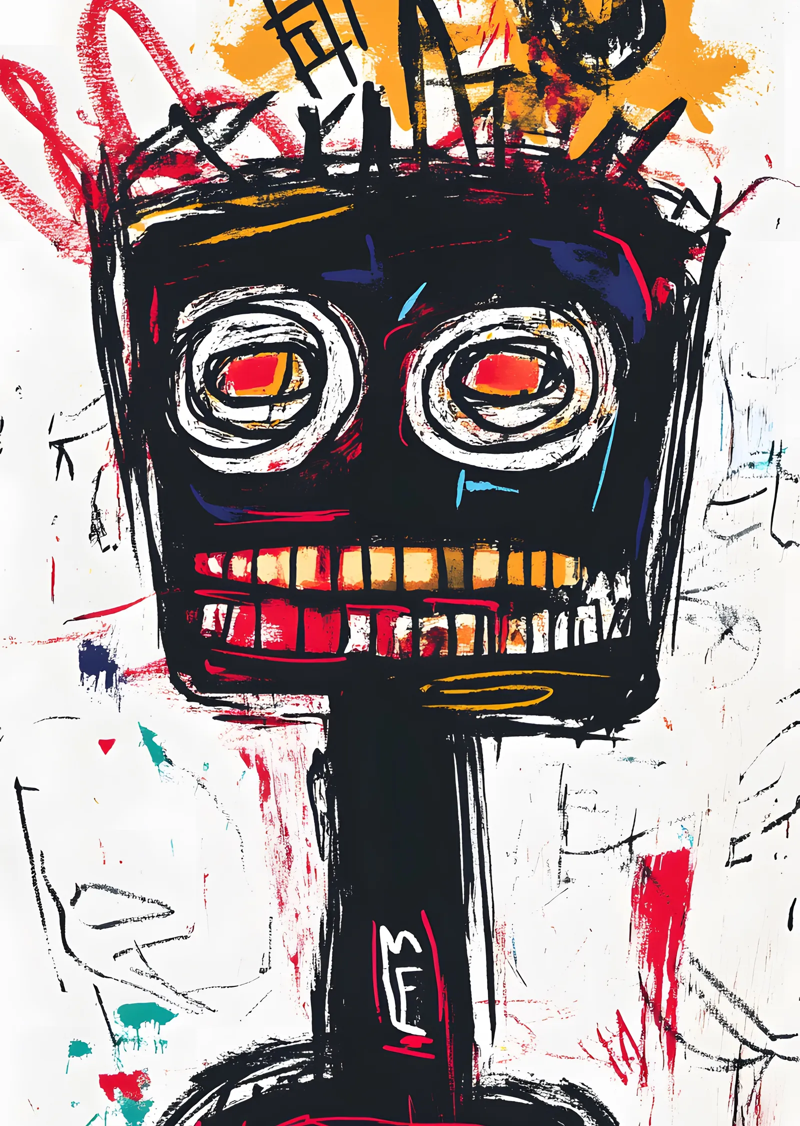Jean-Michel Basquiat metal tablo