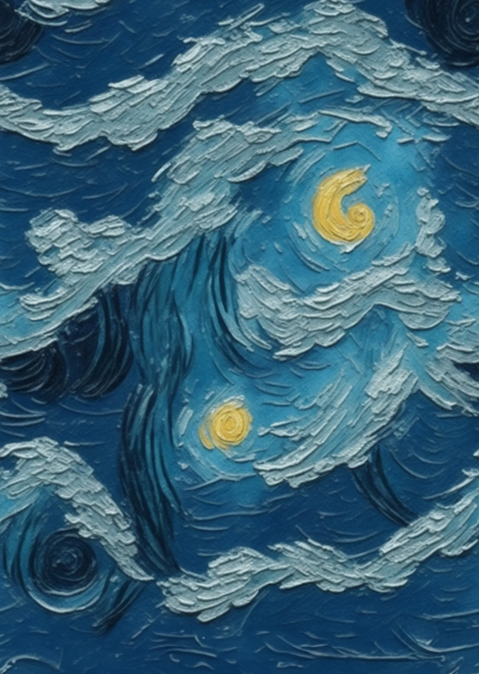 Mavi Yıldızlı Gece: Van Gogh'un Eseri metal tablo