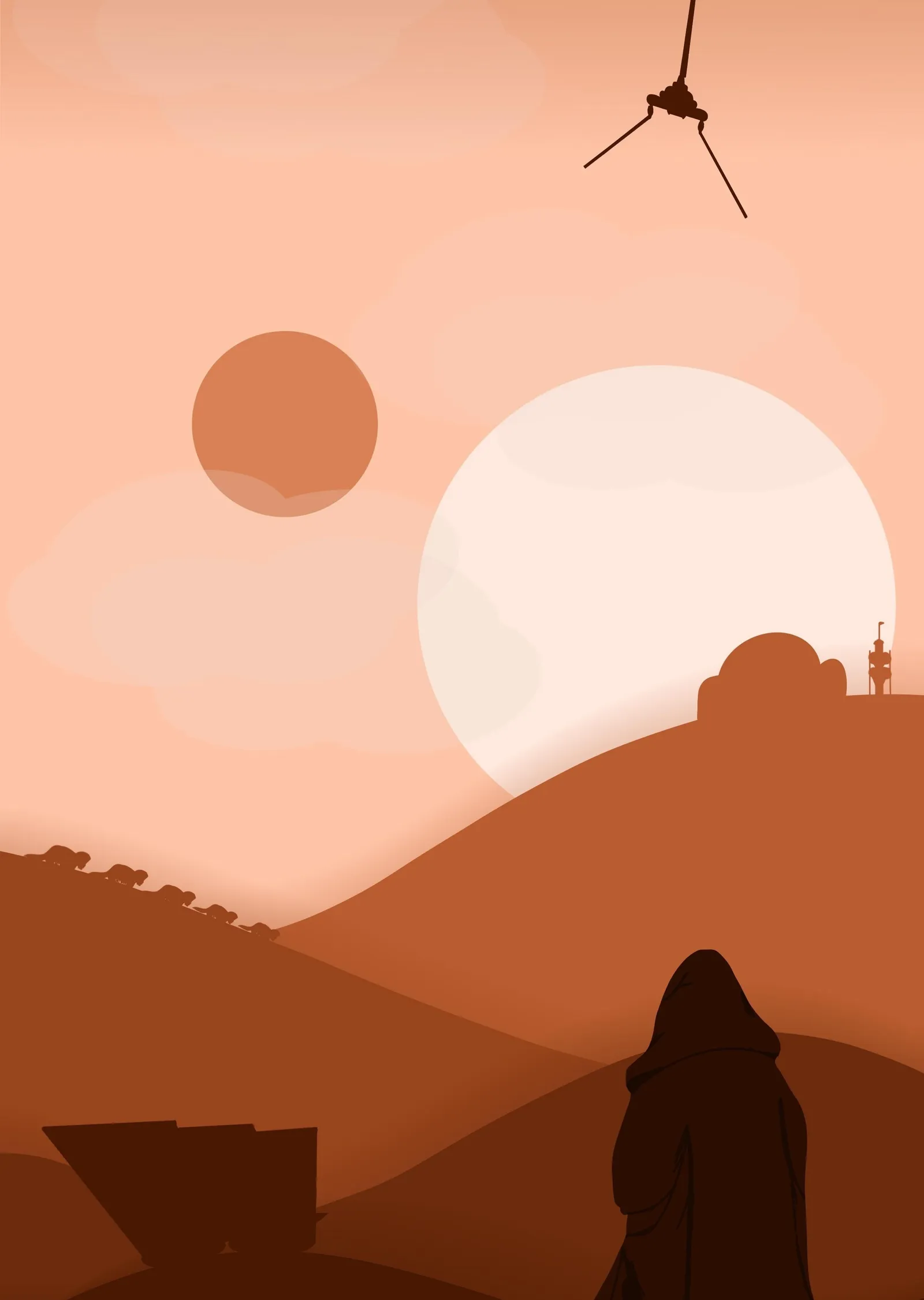 Obi-Wan: Tatooine'de Bekleyiş metal tablo