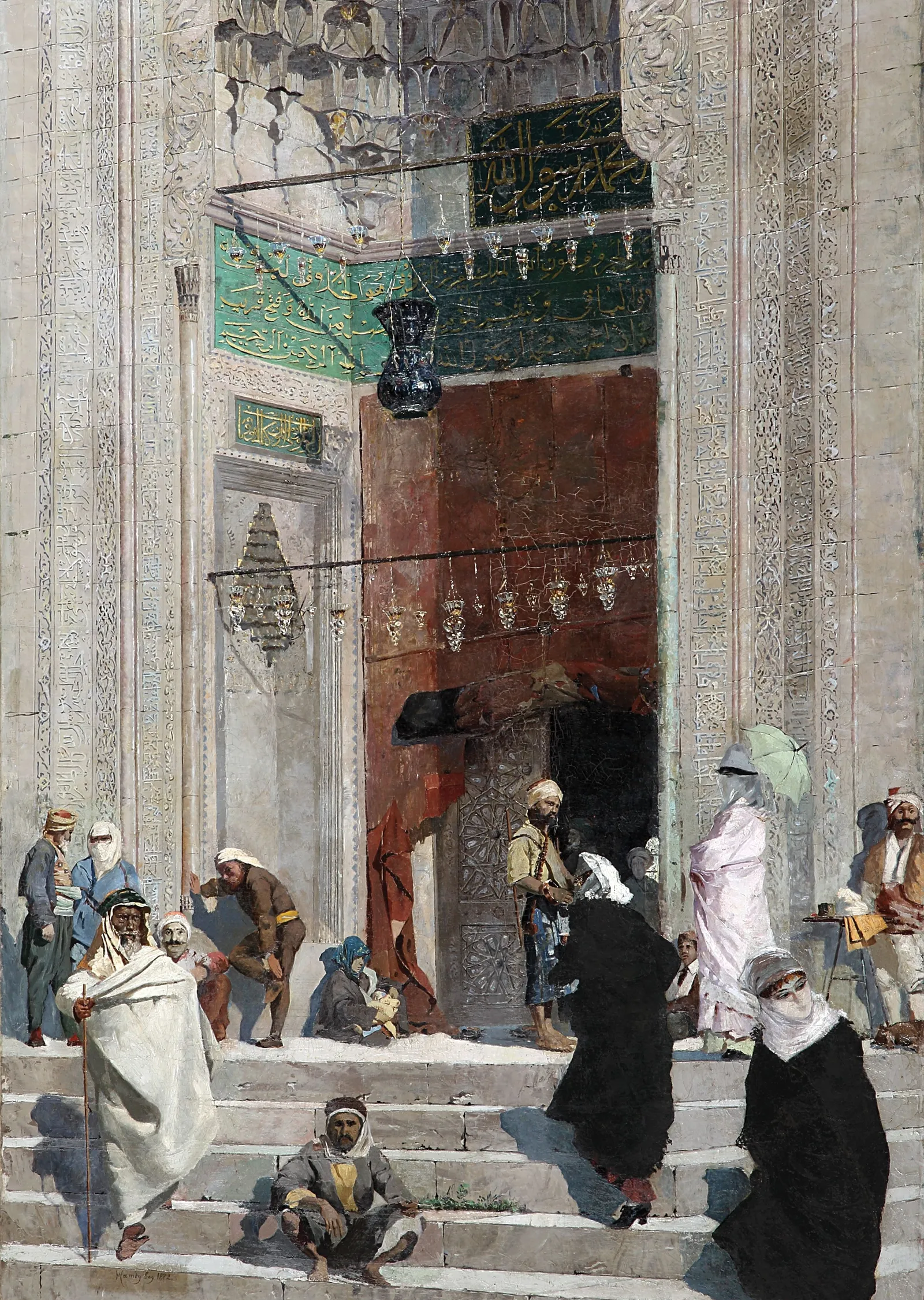 Yeşil Cami Önü - Osman Hamdi Bey metal tablo