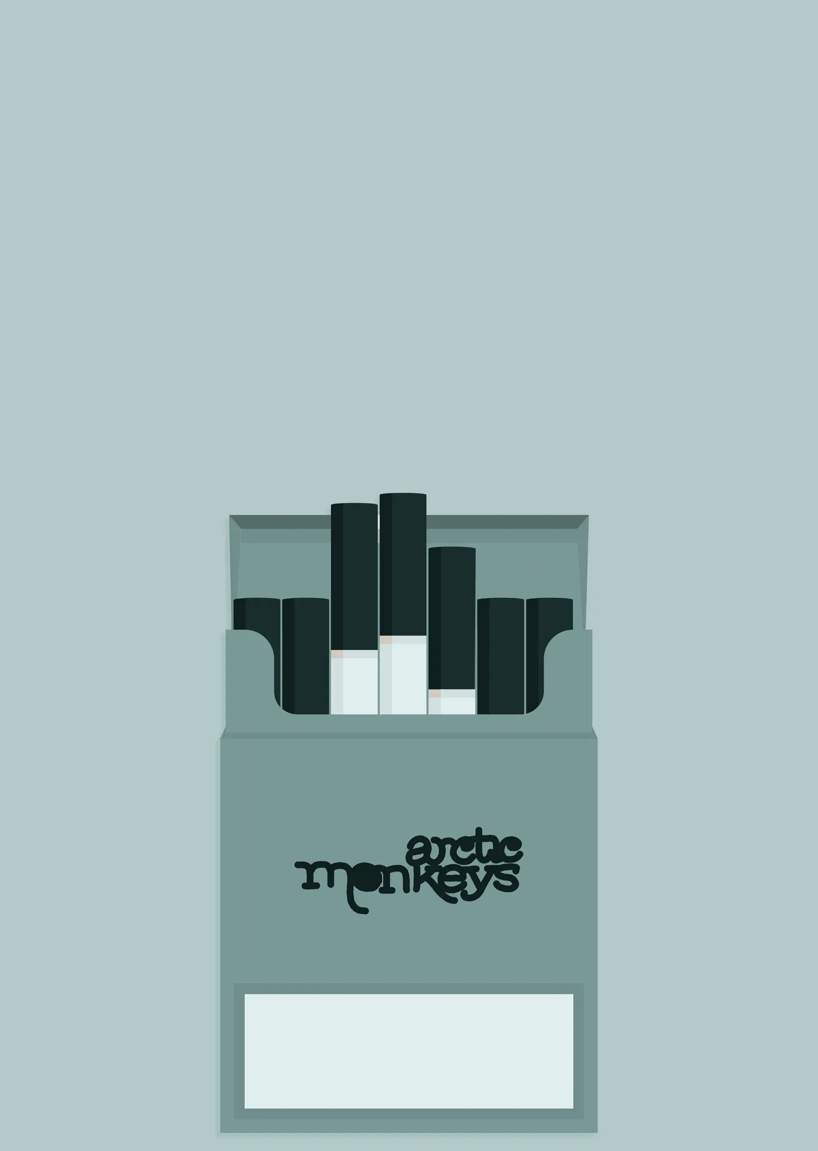 Arctic Monkeys Minimalist - Yeşil Renkli Sigara Kutusu metal tablo