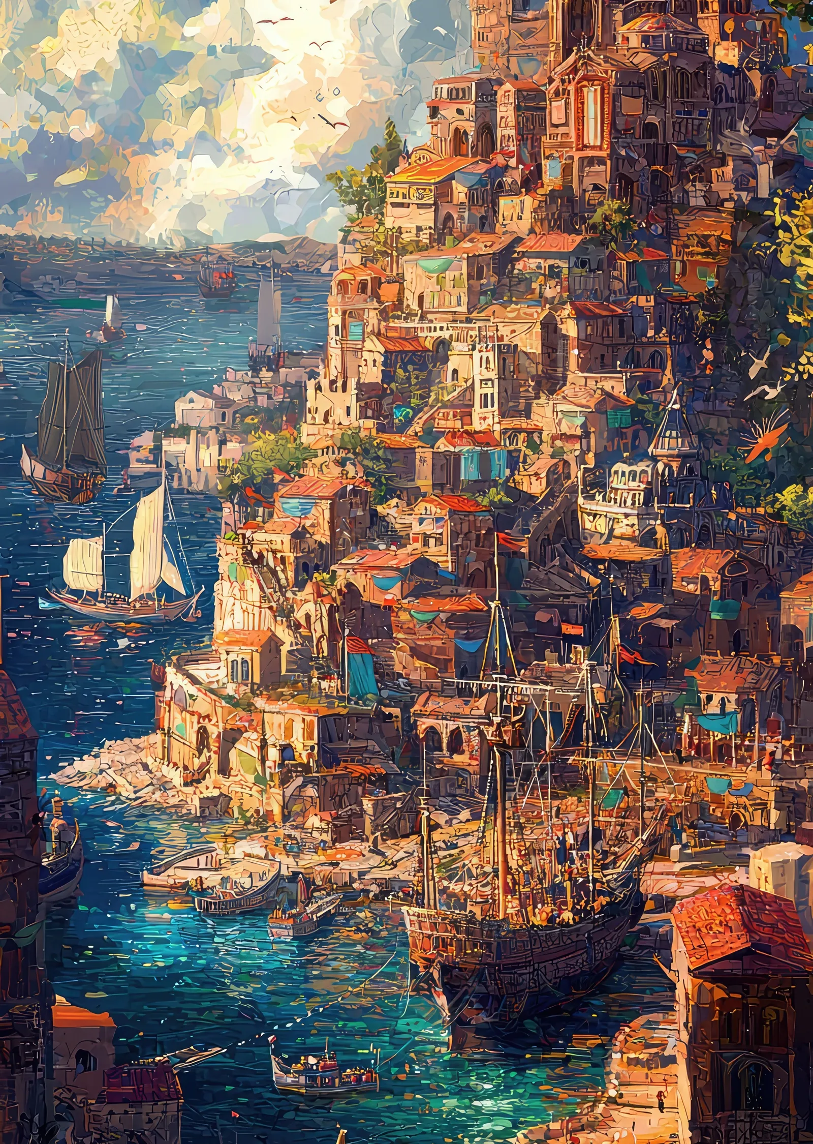 Rodos Limanı metal tablo