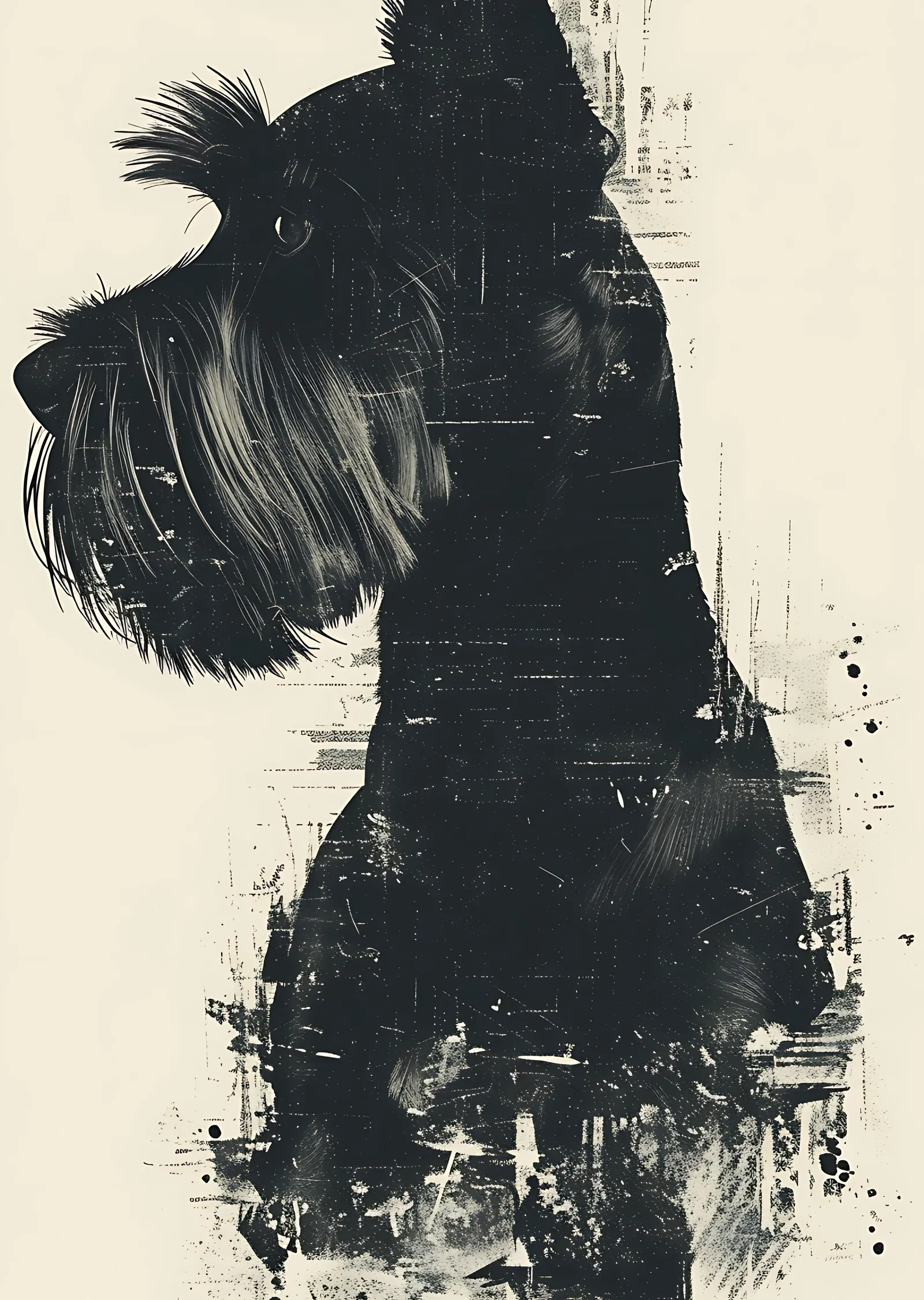 İskoç Terrier Köpeği metal tablo