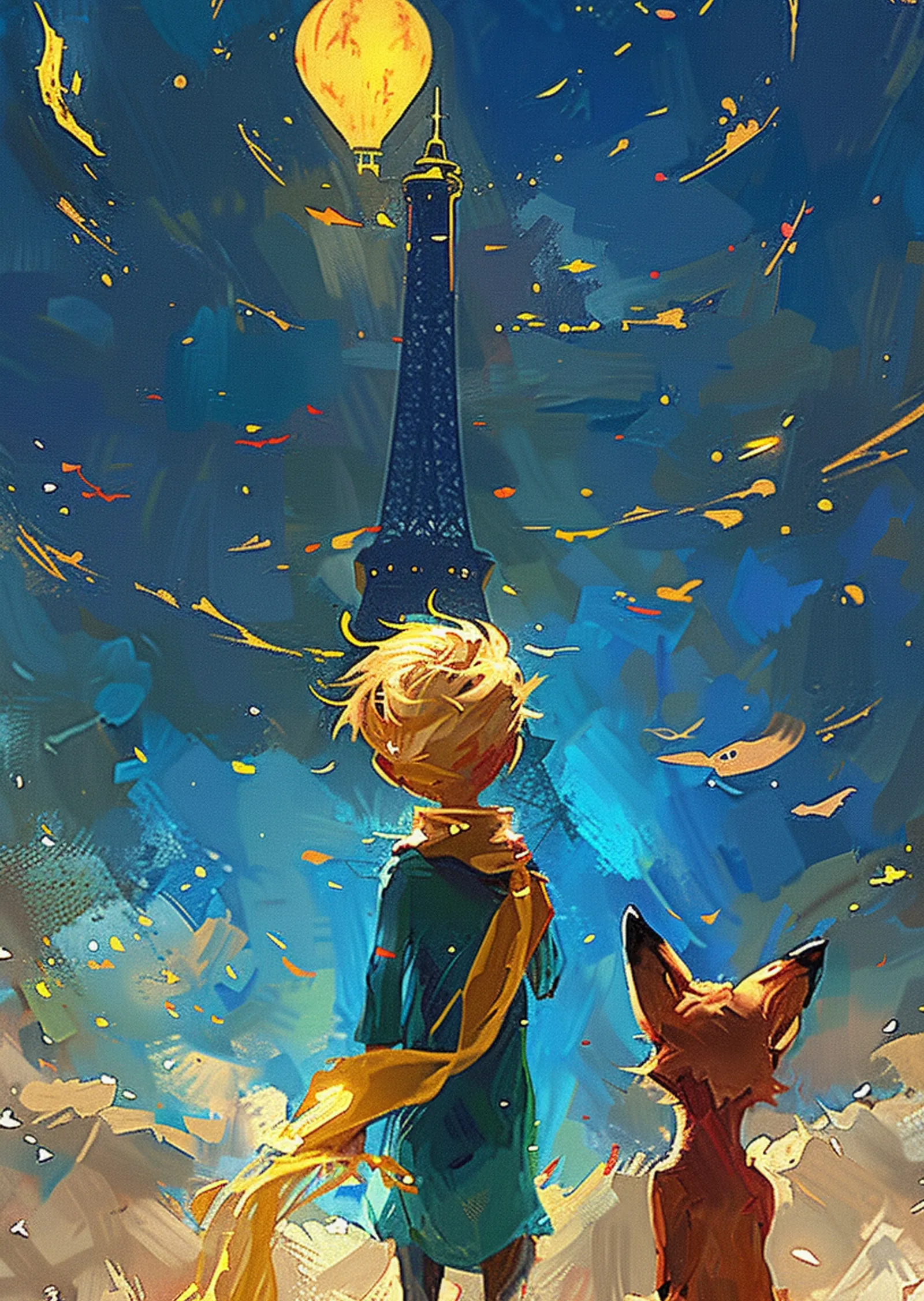 Küçük Gezgin Paris'te metal tablo