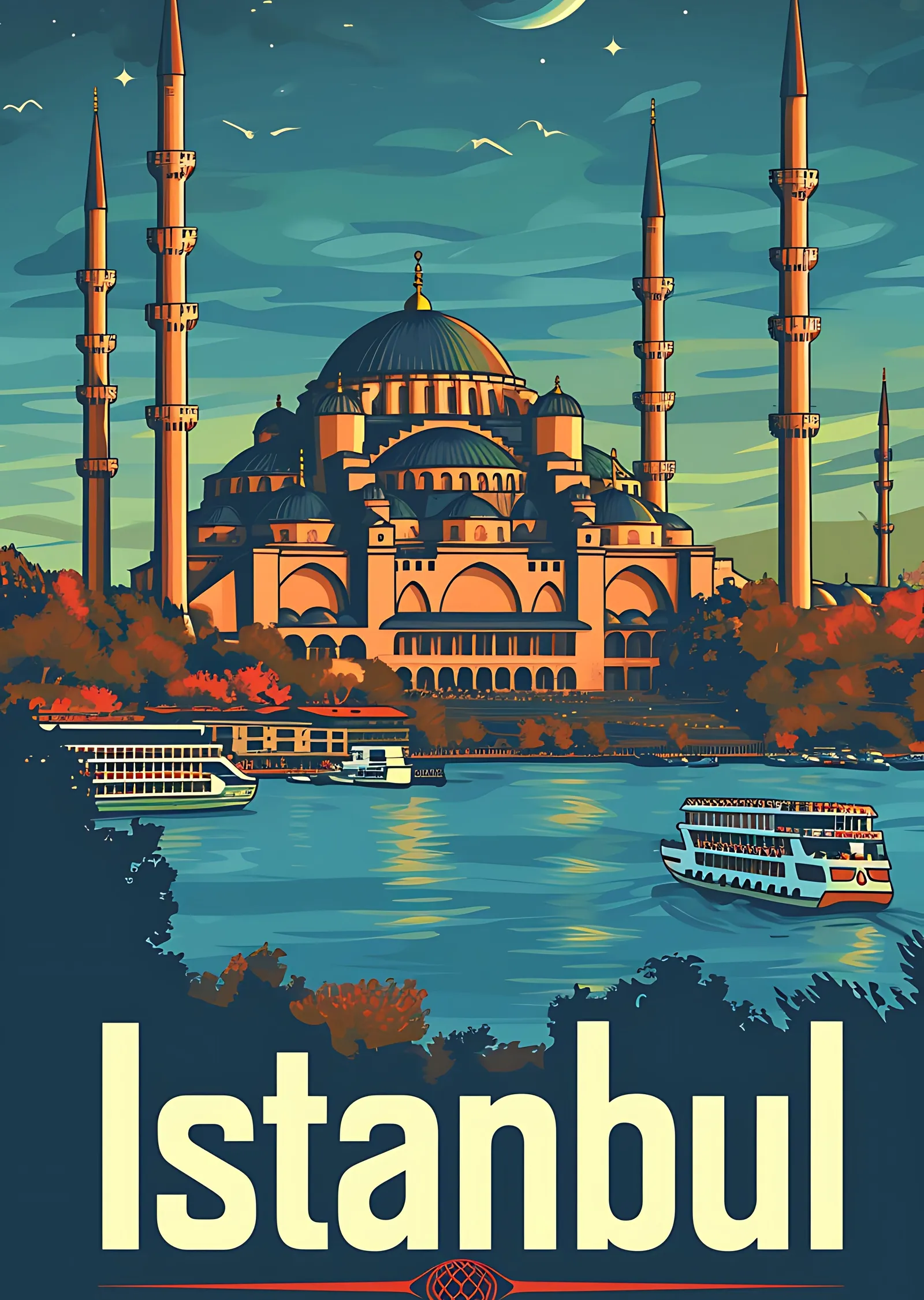 İstanbul: Kültürlerin Buluşma Noktası metal tablo