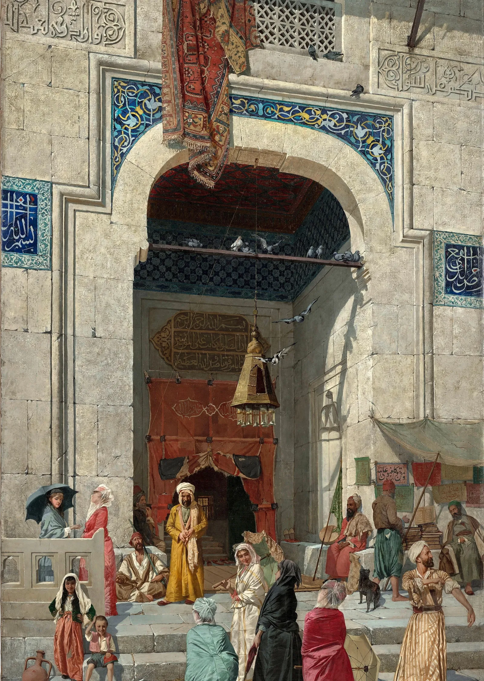 Camii Kapısında - Osman Hamdi Bey metal tablo