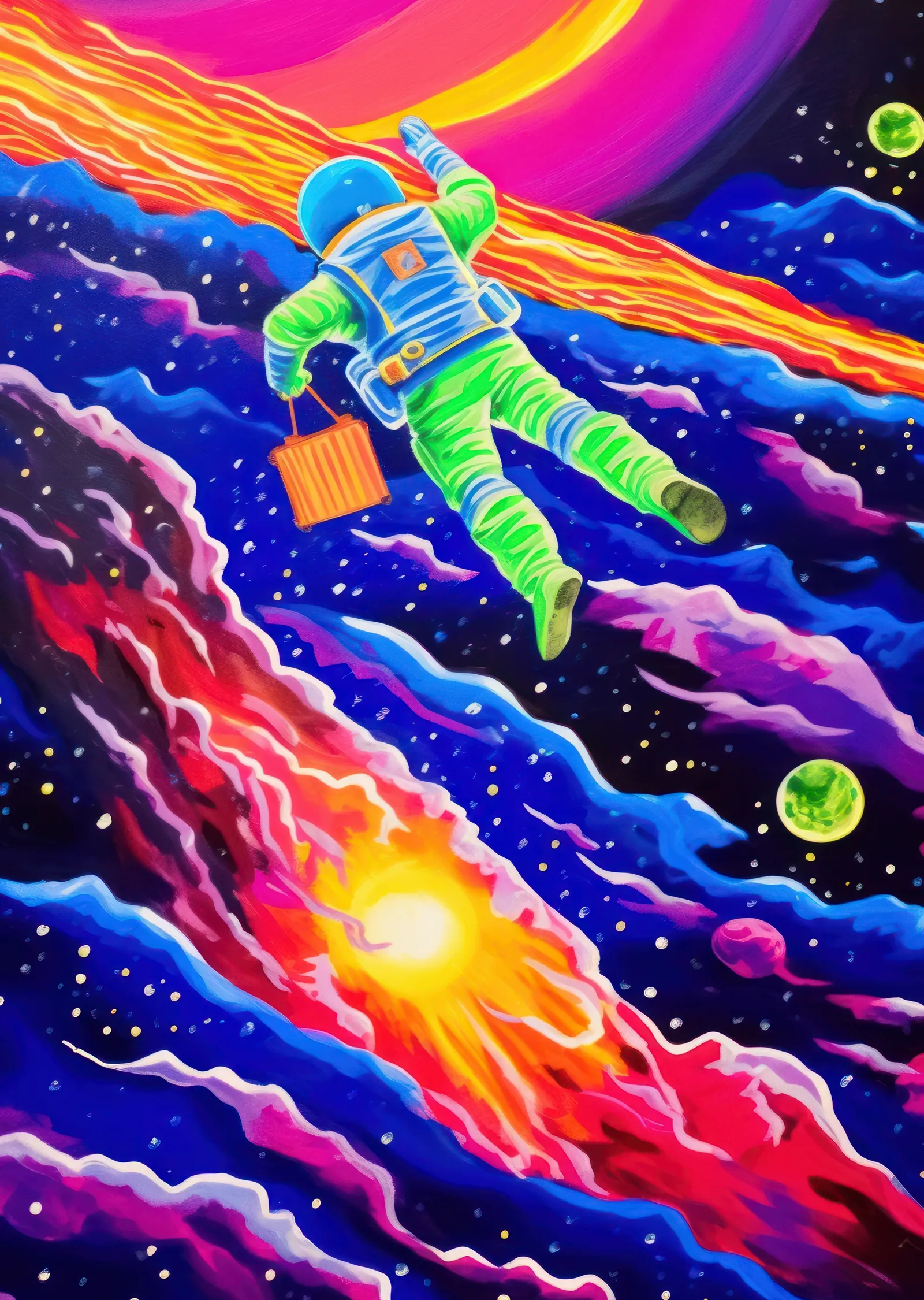 Uzayda Macera: Astronotun Yolculuğu metal tablo