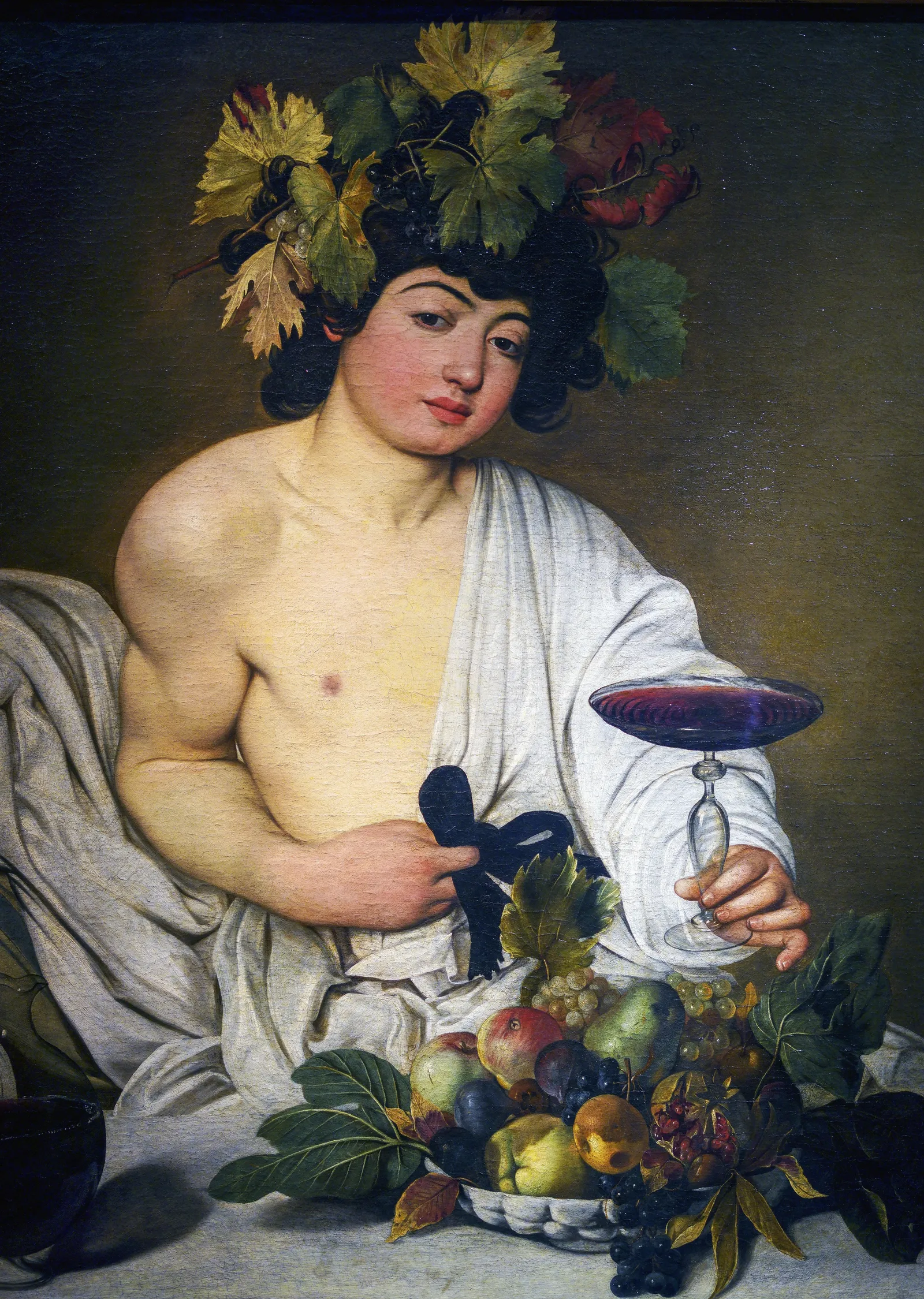 Bacchus - Caravaggio metal tablo