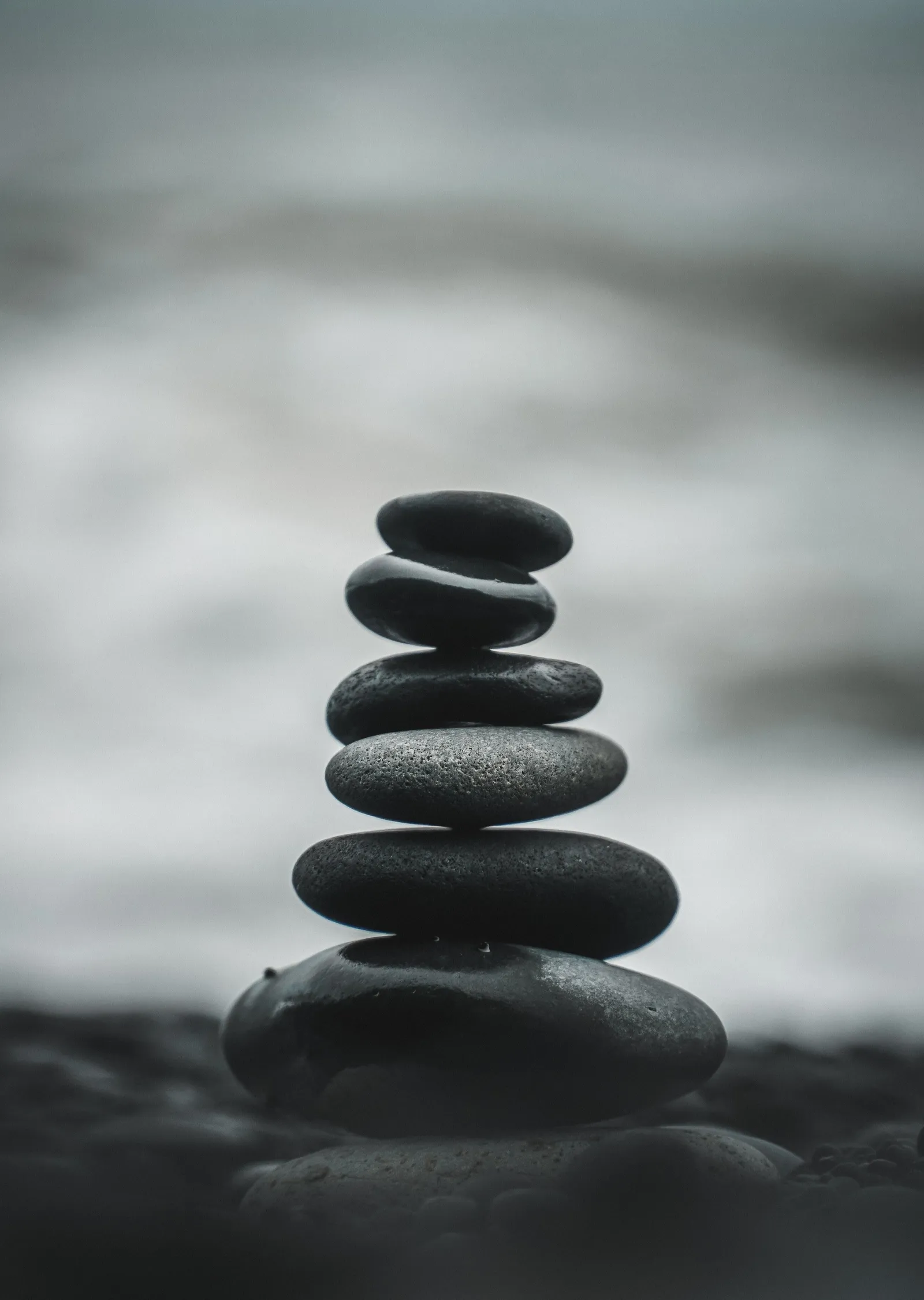 Zen Taşları Deniz Kıyısında metal tablo