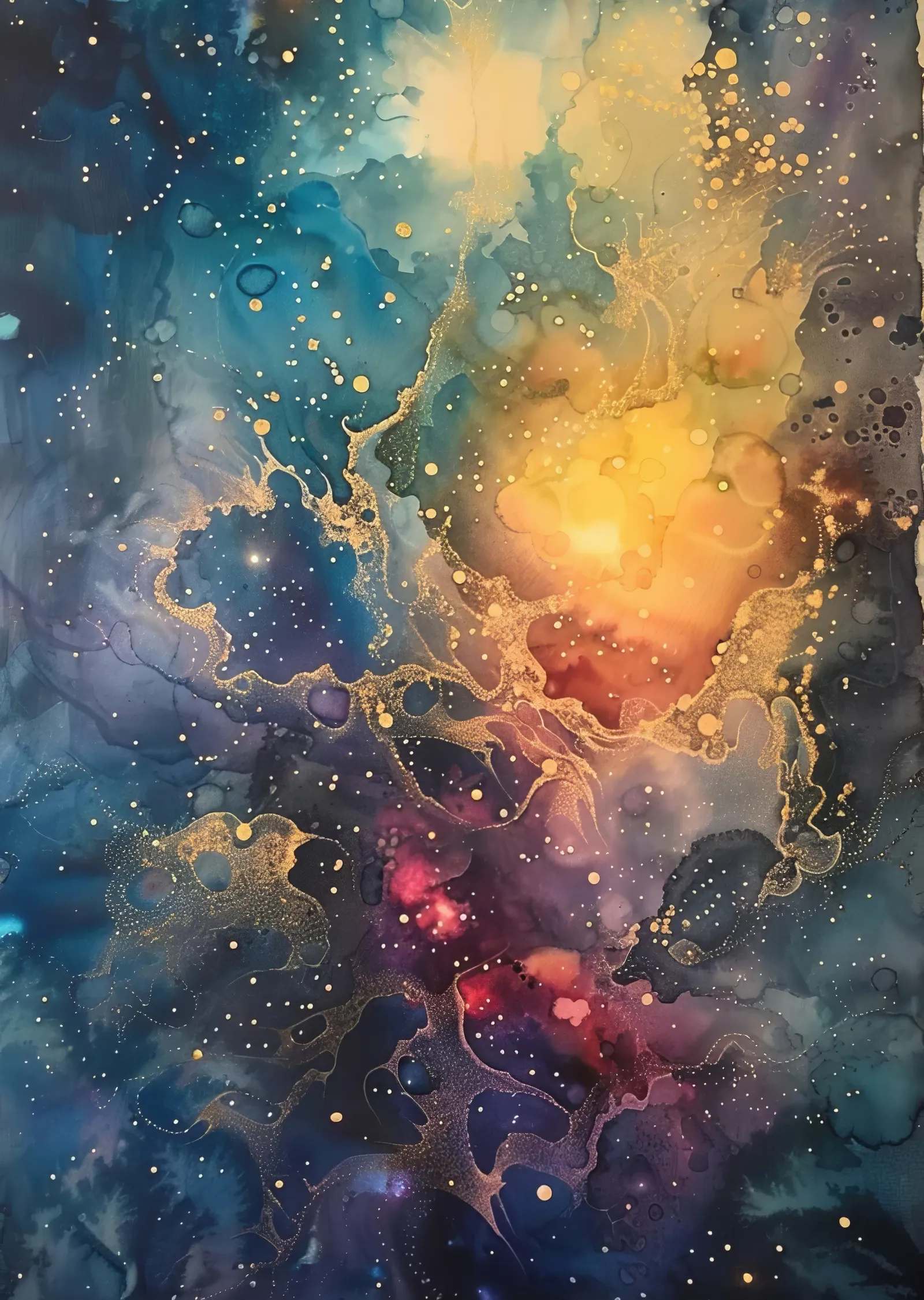 Kozmik Renk Patlaması: Uzay ve Astronomi metal tablo