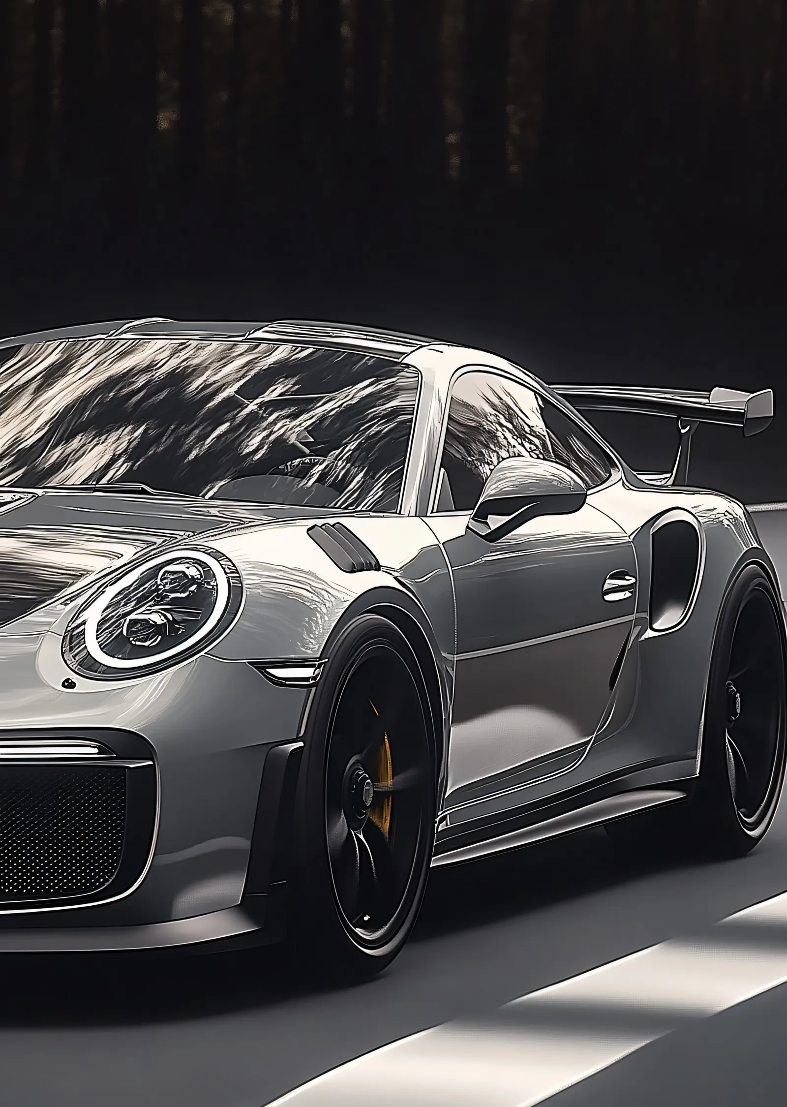Porsche 911 GT2 RS: Performansın Zirvesi metal tablo