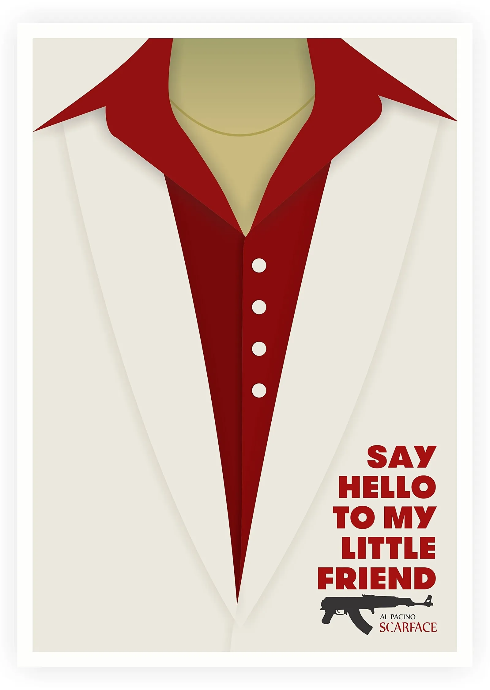 Scarface: Say Hello to My Little Friend · Minimal metal tablo