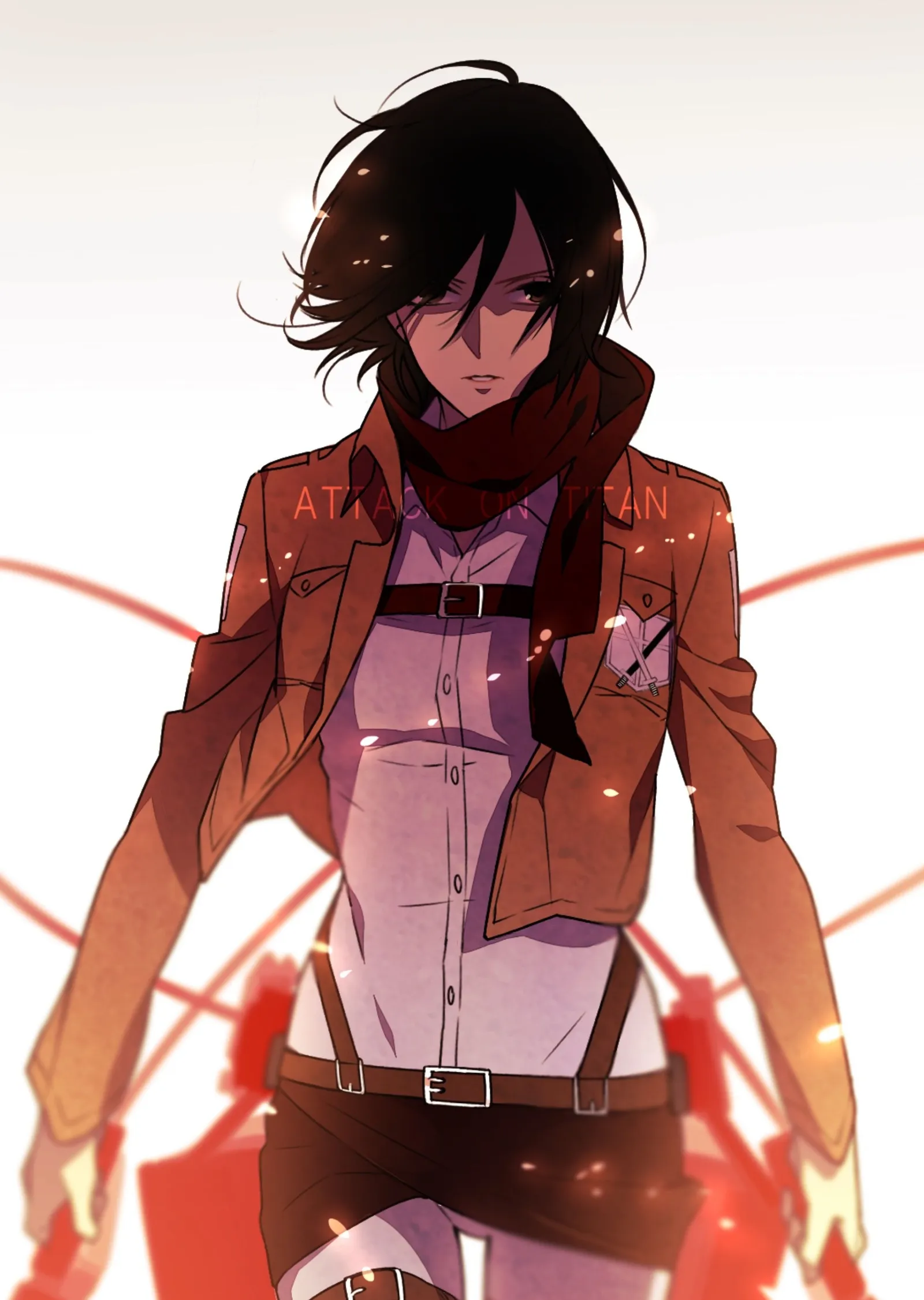 Mikasa Ackerman: Cesur Savaşçı metal tablo