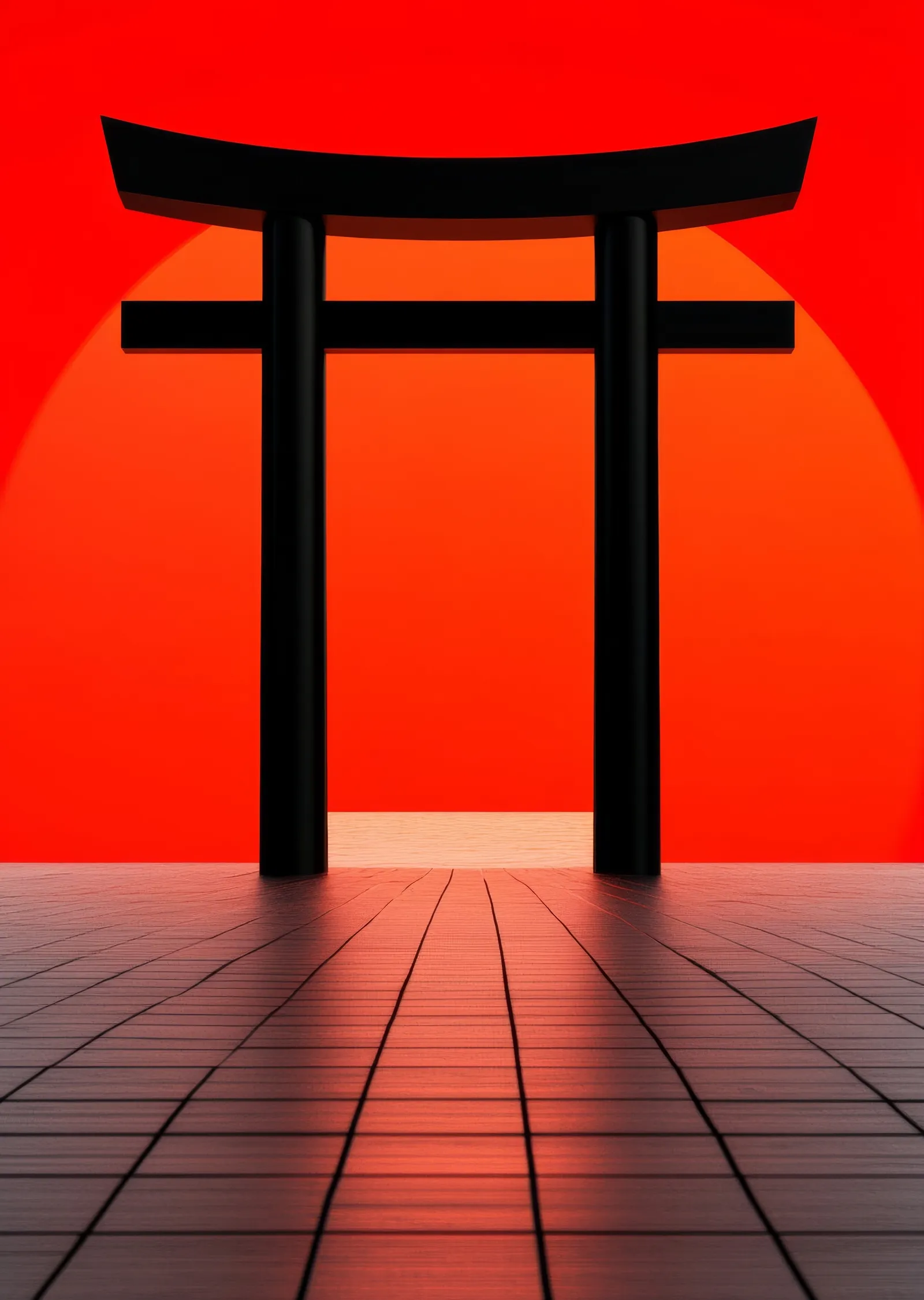 Torii Kapısı: Japon Manzarası metal tablo