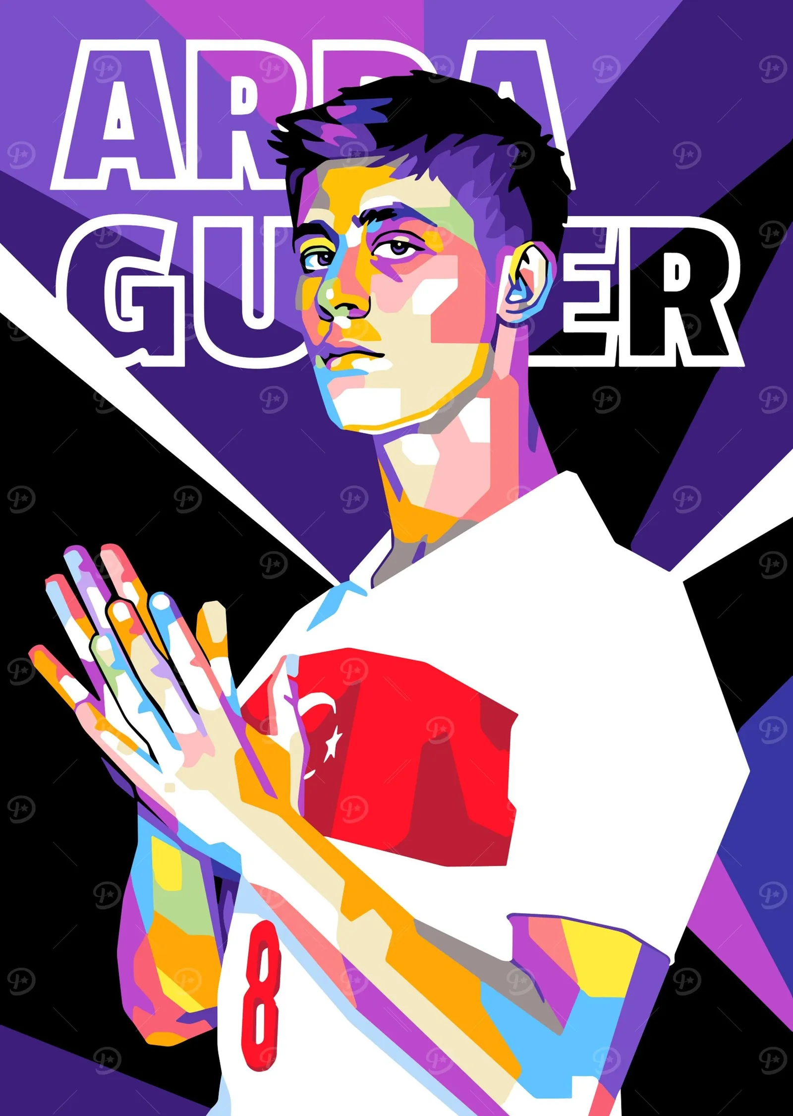 Arda Güler Pop Art Futbol metal tablo