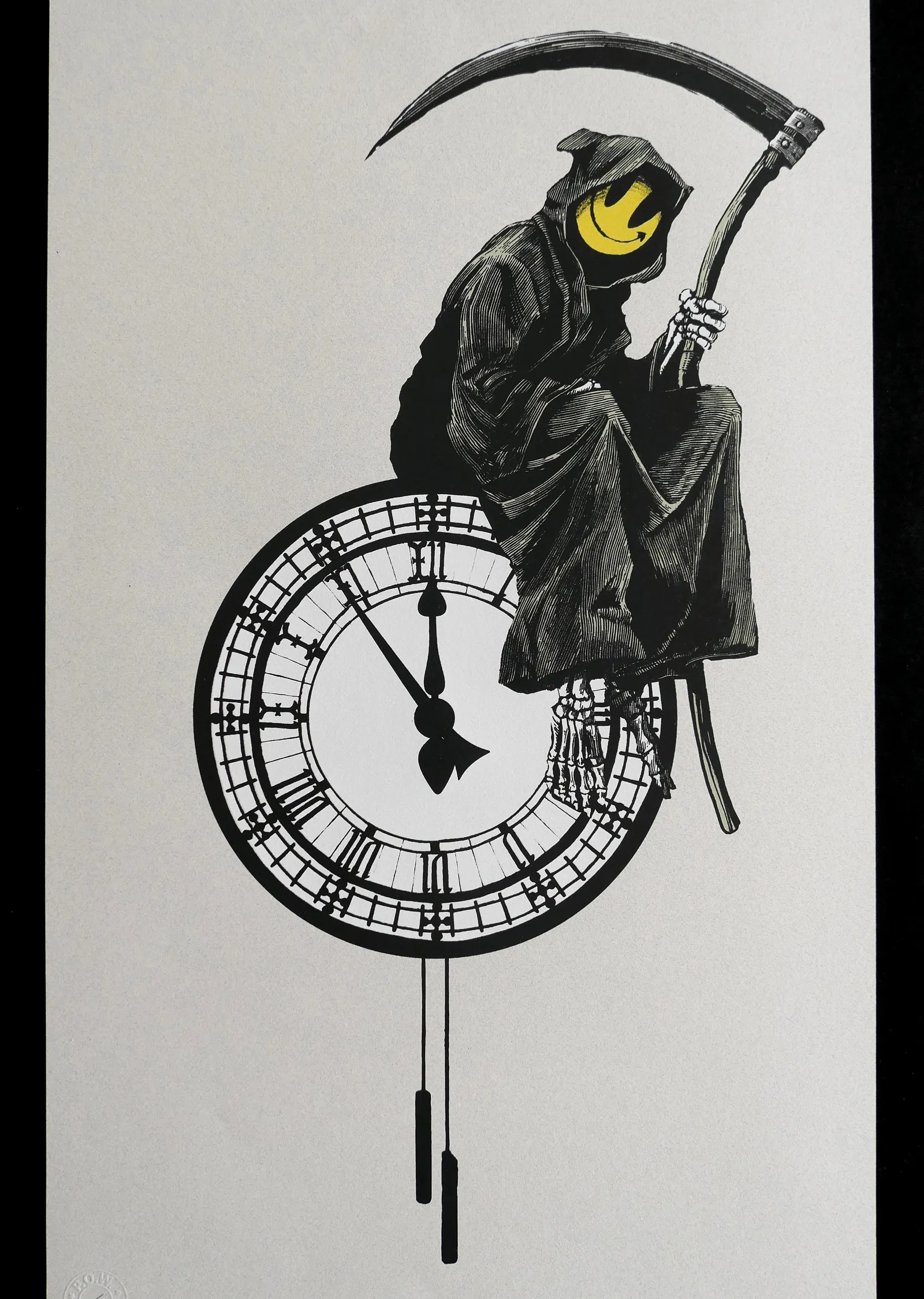 Banksy: Grin Reaper metal tablo