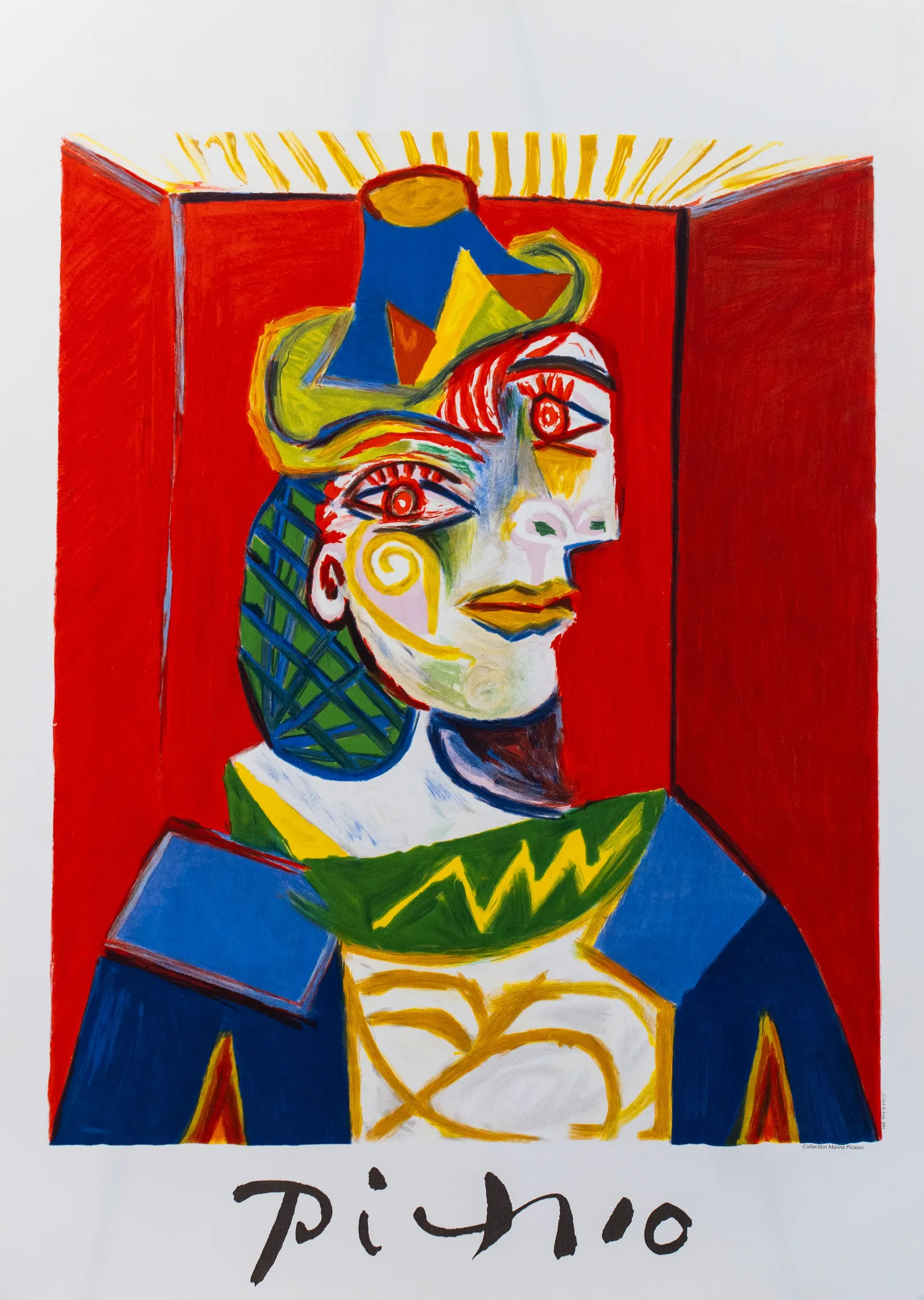 Picasso Kübizm Portre metal tablo