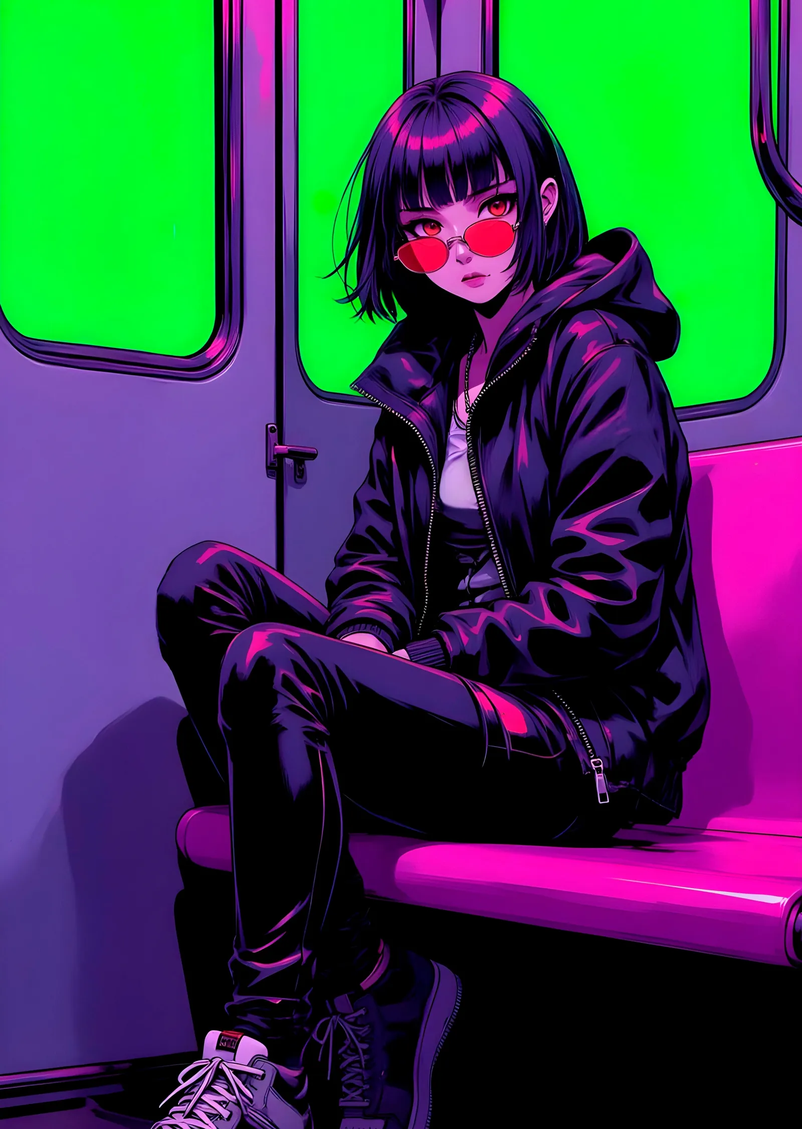 Cyberpunk: Geleceğin Şehirlerinde Bir Yolculuk metal tablo