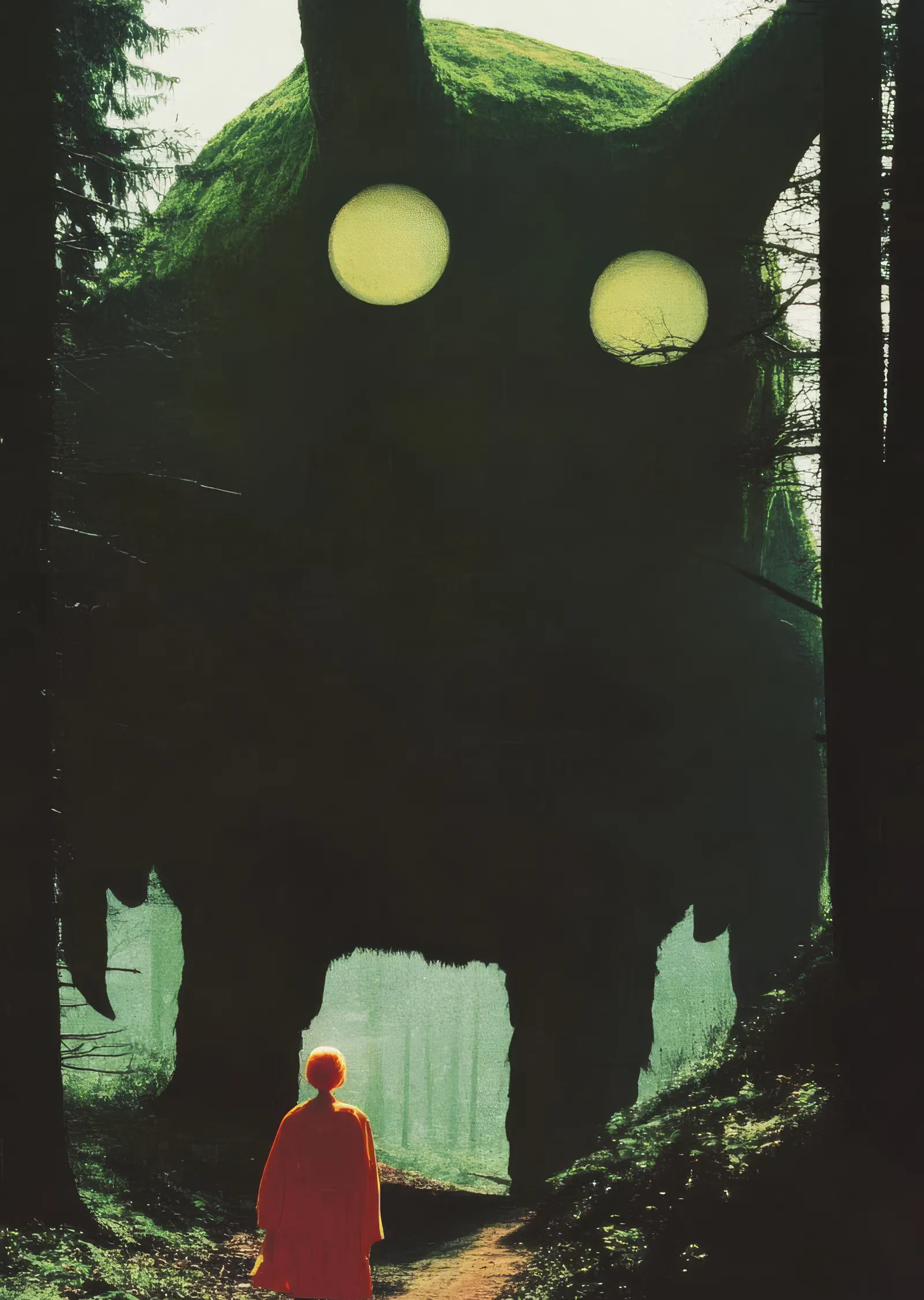Totoro ile Kız metal tablo