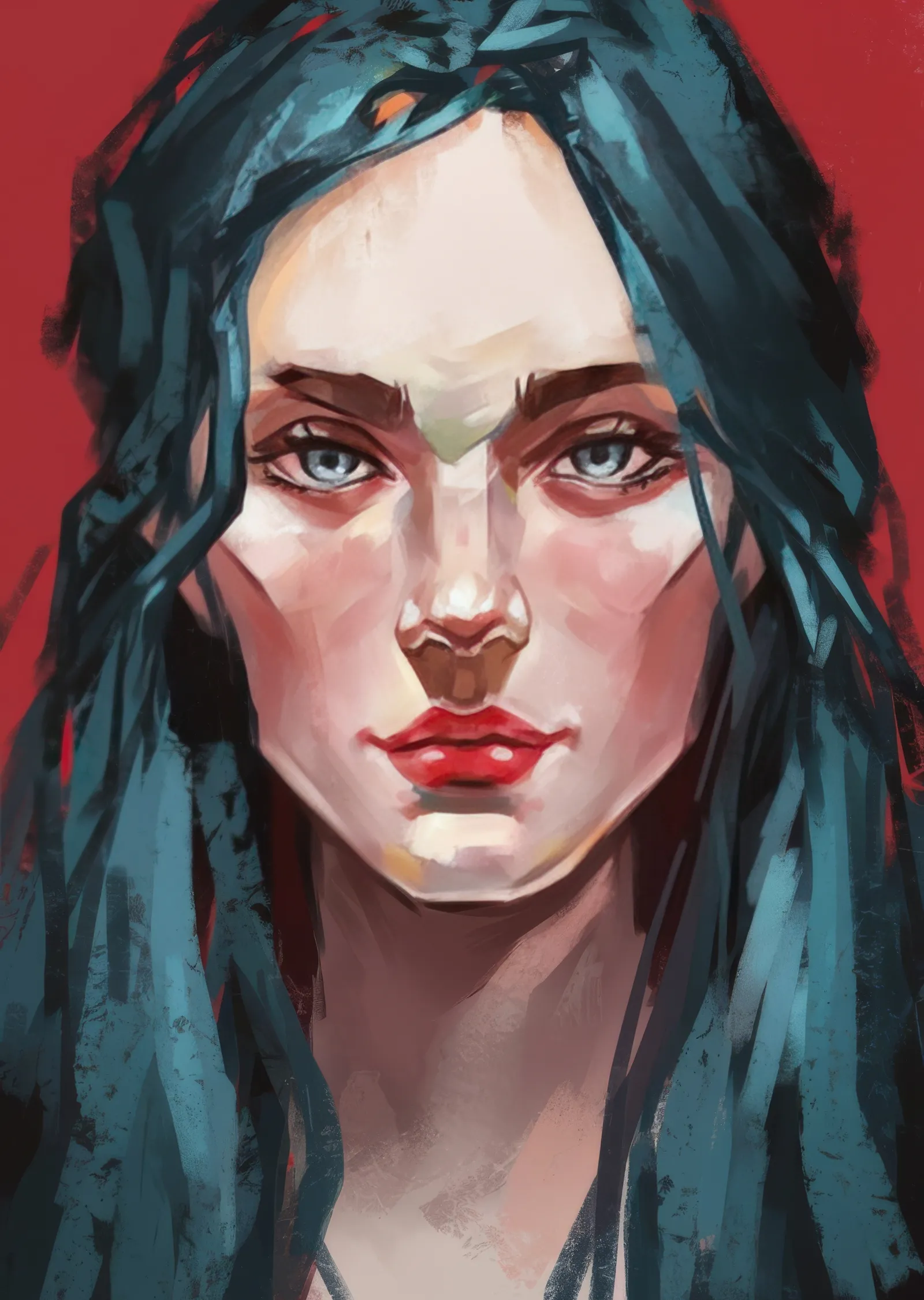 Gizemli Portre metal tablo