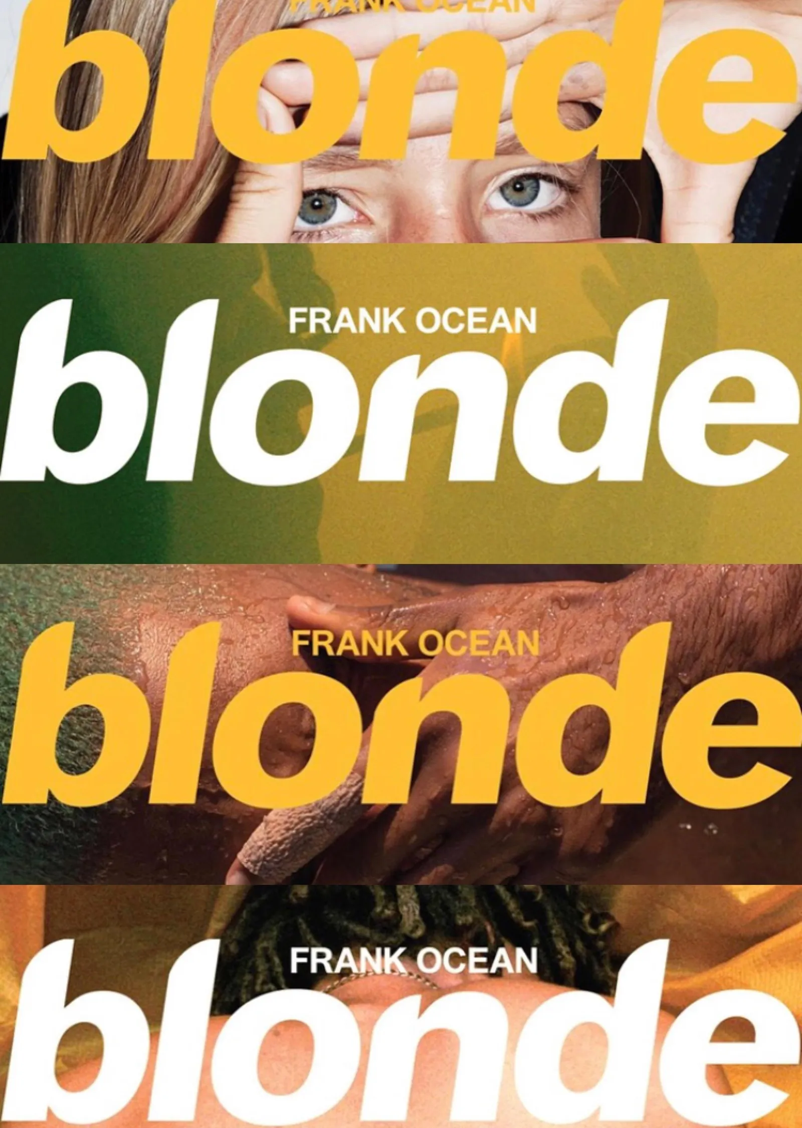 Frank Ocean Blonde Dikey Stack metal tablo