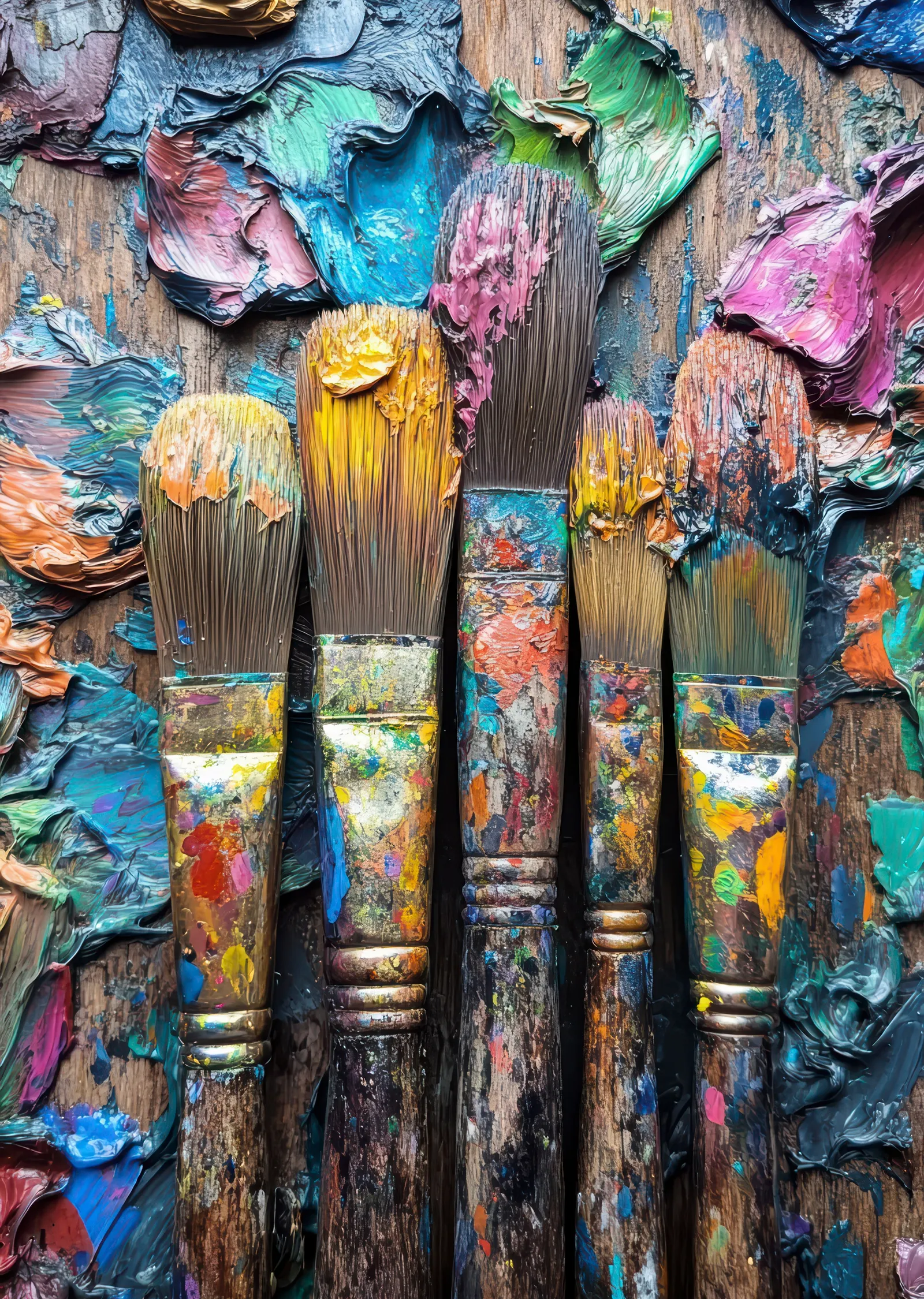 Sanat Fırçaları metal tablo