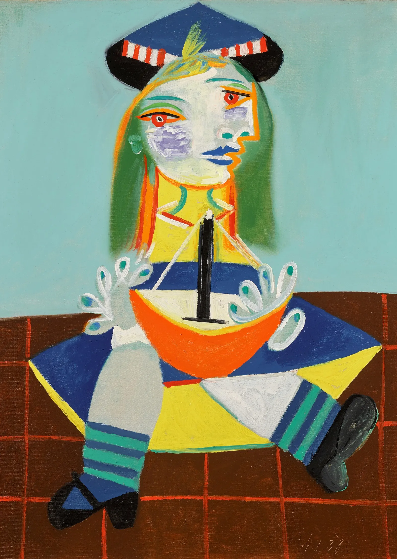 Picasso'nun Kızı Maya Portresi metal tablo