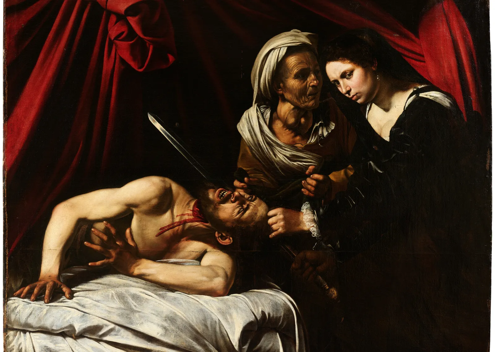 Judith Holofernes'i Öldürür - Caravaggio metal tablo