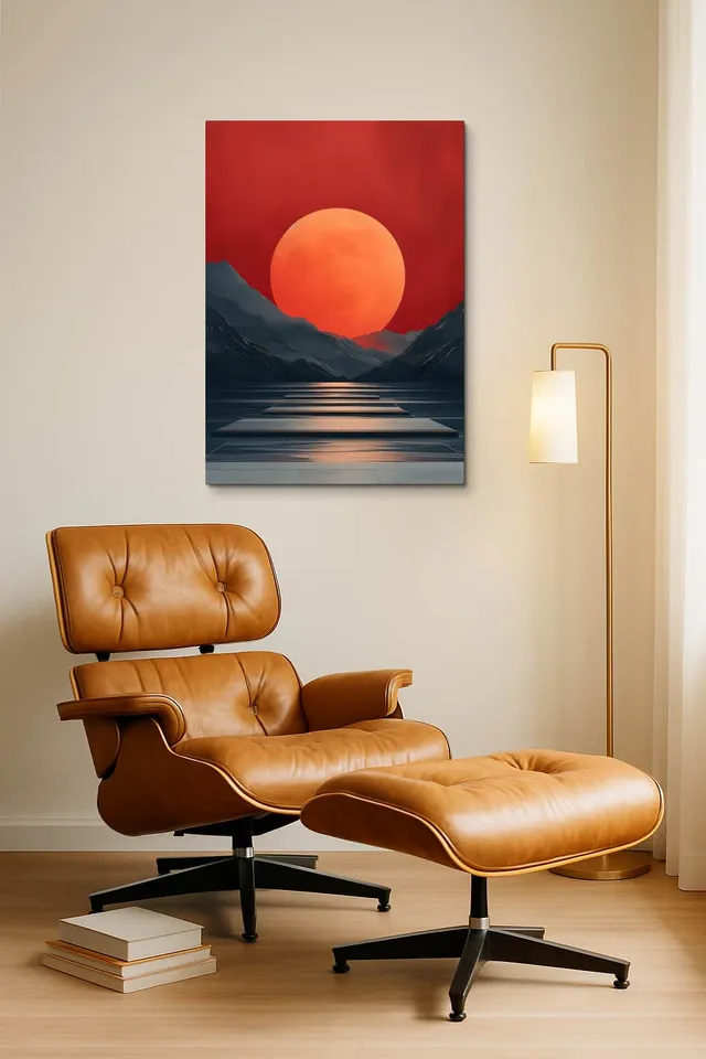 Living Room Okuma Caramel Eames Lounge