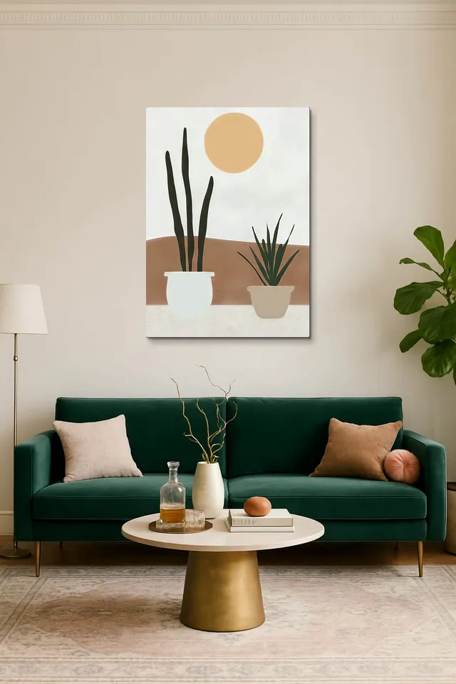 Living Room Salon Decor Emerald Velvet Sofa