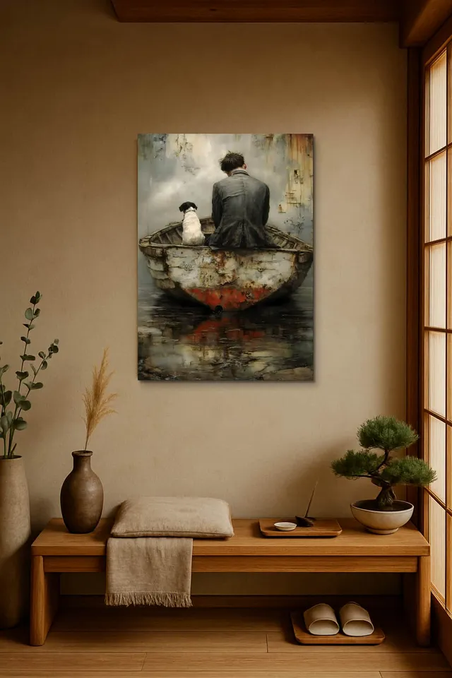 Living Room Japandi Shoji Screen