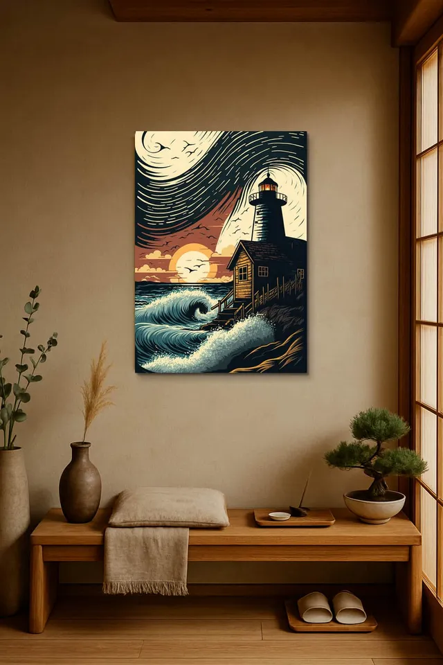 Living Room Japandi Shoji Screen