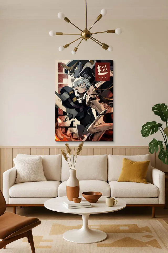 Living Room Salon Decor Mid Century Walnut Sputnik