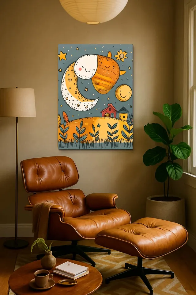 Living Room Calisma Midcentury Eames Corner