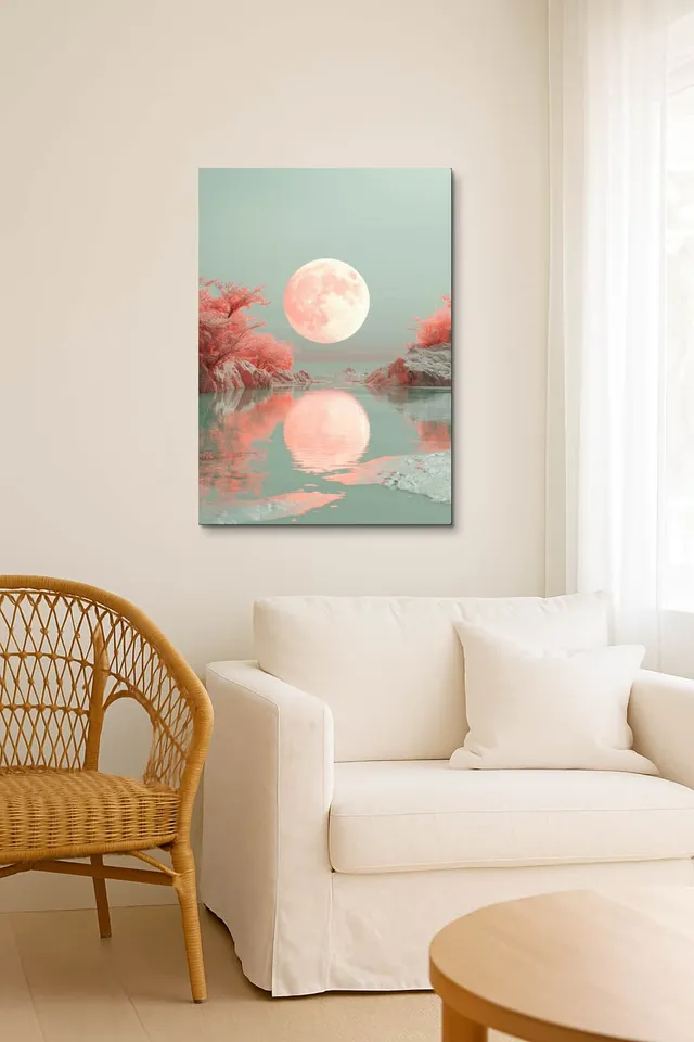 Living Room Salon Coastal Rattan Airy