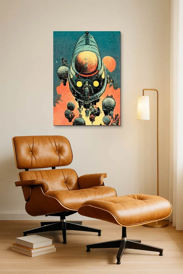 Living Room Okuma Caramel Eames Lounge