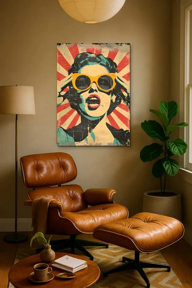Living Room Calisma Midcentury Eames Corner